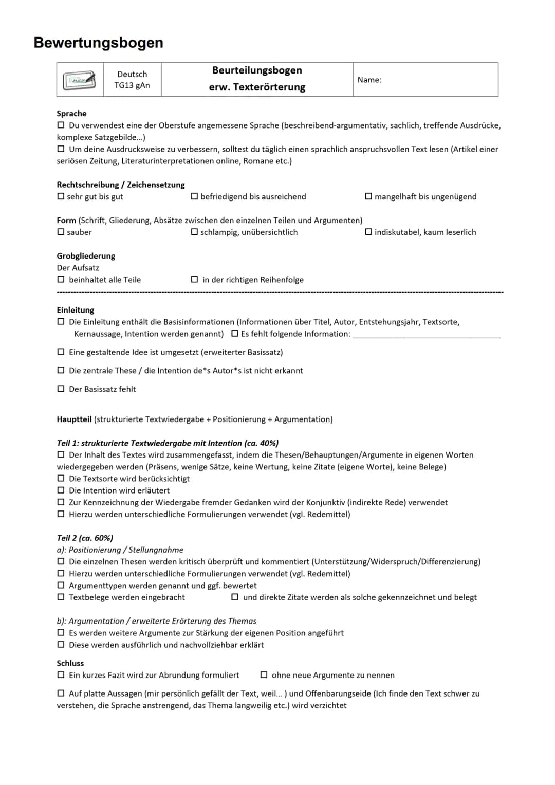 # Deutsch Abiturprüfung - Texterörterung
1. Vor dem Verfassen
- Text mehrmals lesen bis man es verstanden hat
- Dabei:
- → Alle Behauptu