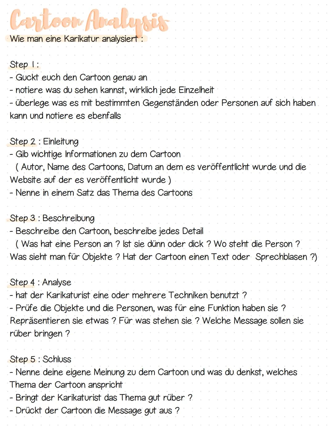 # Cartoon Analysis
Wie man eine Karikatur analysiert
Step 1:
- Guckt euch den Cartoon genau an
- notiere was du sehen kannst, wirklich jede