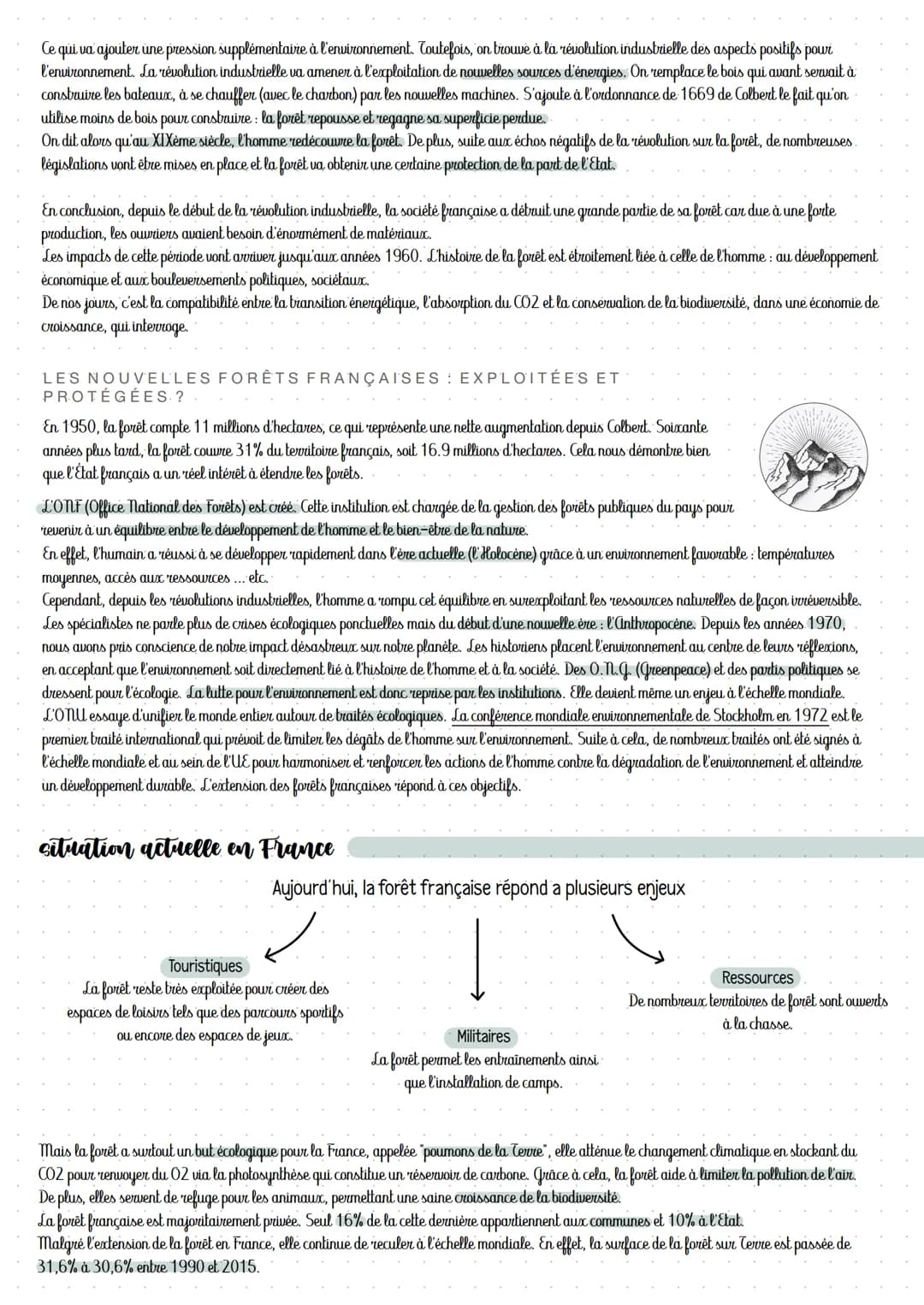 axe 1: exploiter, préserver et protéger
Jalon 1: Protéger et exploiter une ressource naturelle. La forêt française depuis Colbert
Proteger