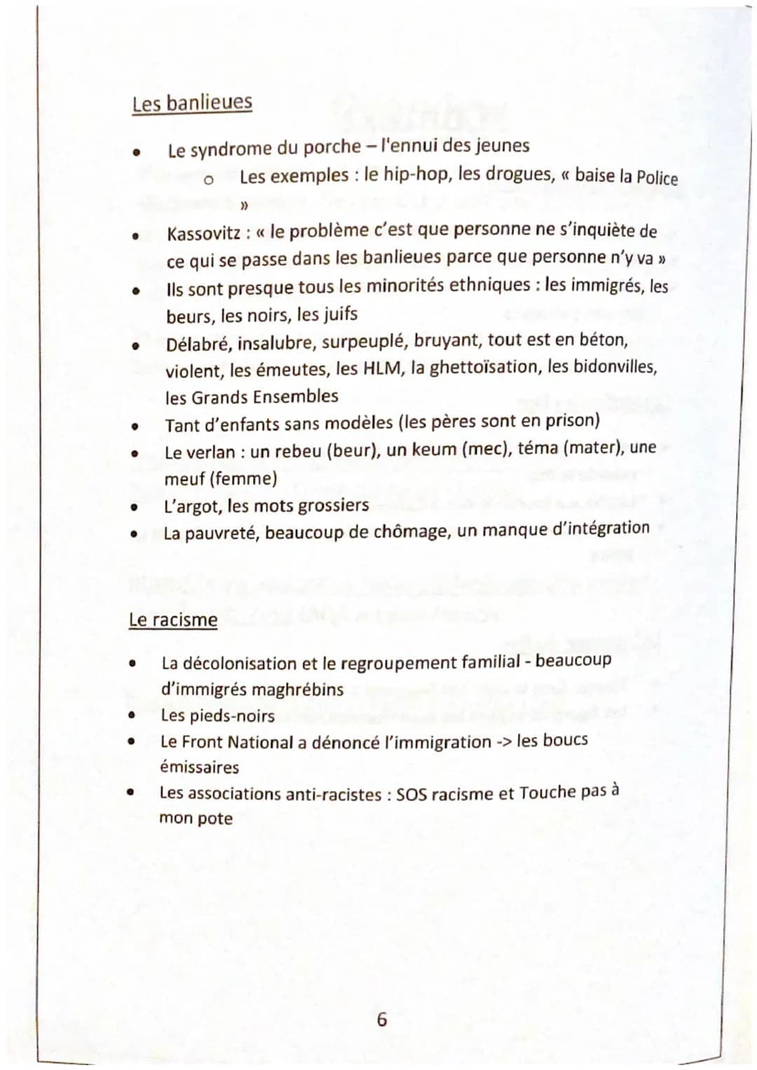 # Context
Quand le film était écrit
* 1995 au milieu des émeutes dans les banlieues
* 50% des jeunes banlieusards quittent l'école san
