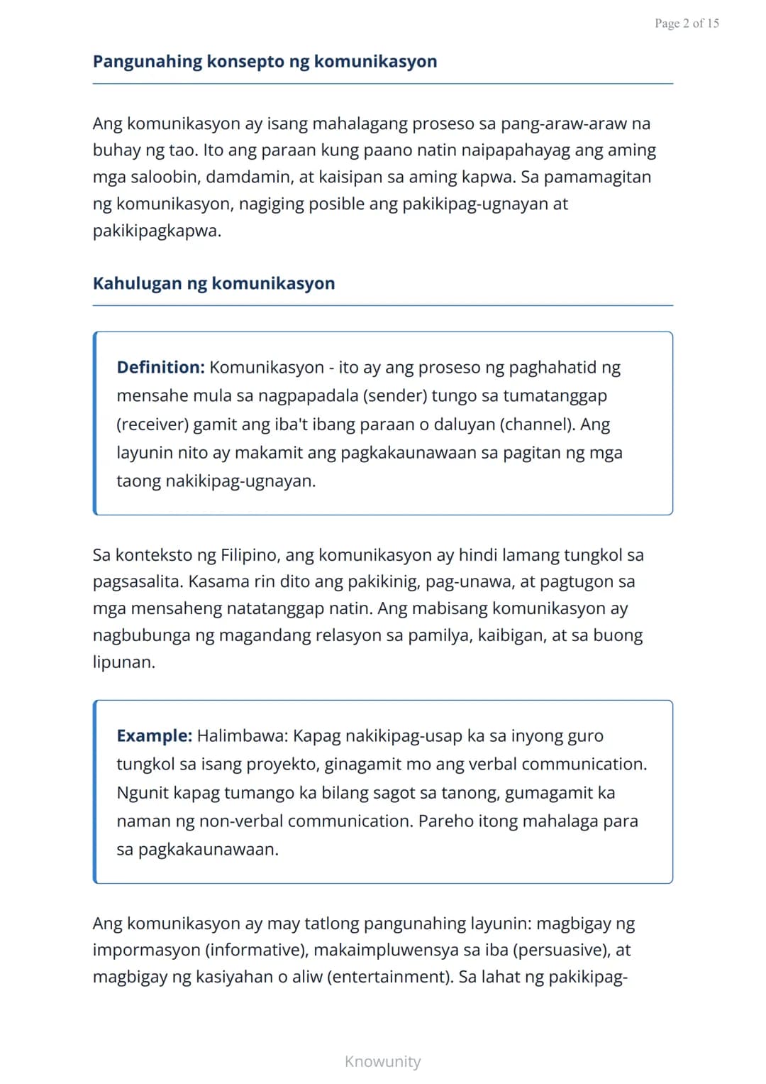 Pag-unlad ng Sarili at Pakikipagkapwa: Mabisang Komunikasyon
Pagkatuto ng mga estratehiya sa mabisang
komunikasyon at pakikipagkapwa
Mga Lay