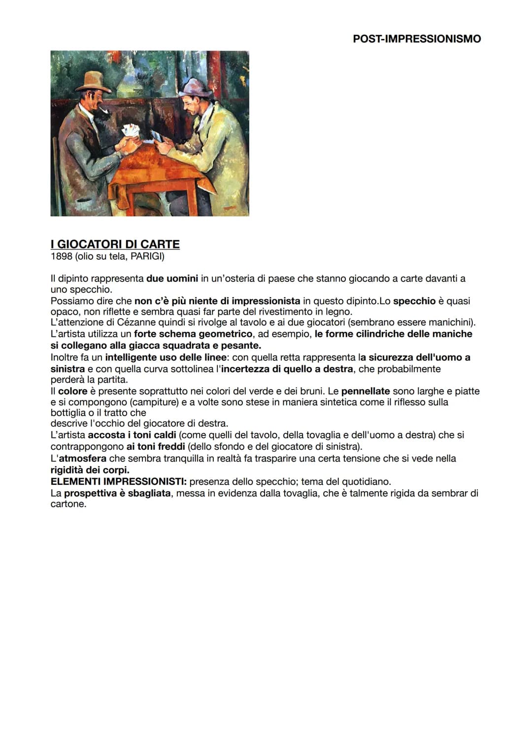 # POST-IMPRESSIONISMO
POST-IMPRESSIONISMO
Con il termine post-impressionismo intendiamo tutte quelle tendenze che si sono sviluppate in
Fr