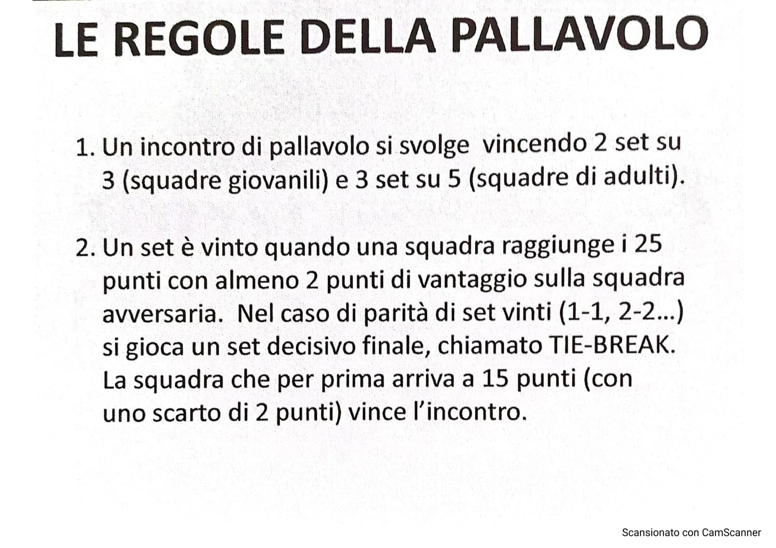 # LA PALLAVOLO
LARSON
10
13
Scansionato con CamScanner La pallavolo è uno sport nato negli Stati Uniti nel
1895, grazie a WILLIAM MORGAN,