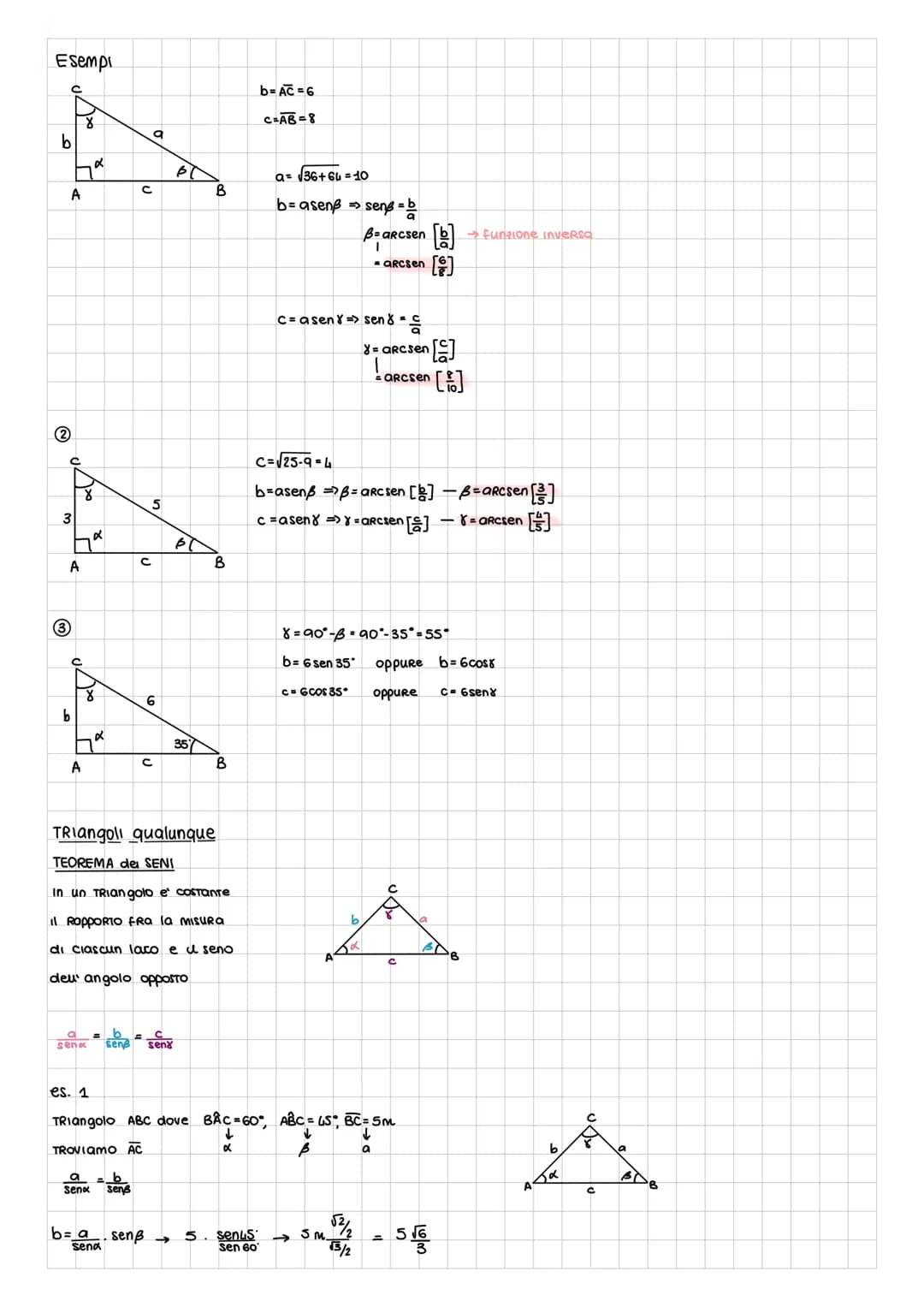 # TRIGONOMETRIA
Studio della Relazione fra le misure der lati e le funzioni goniometriche degli angoli di un Triangolo
- lettere minuscole