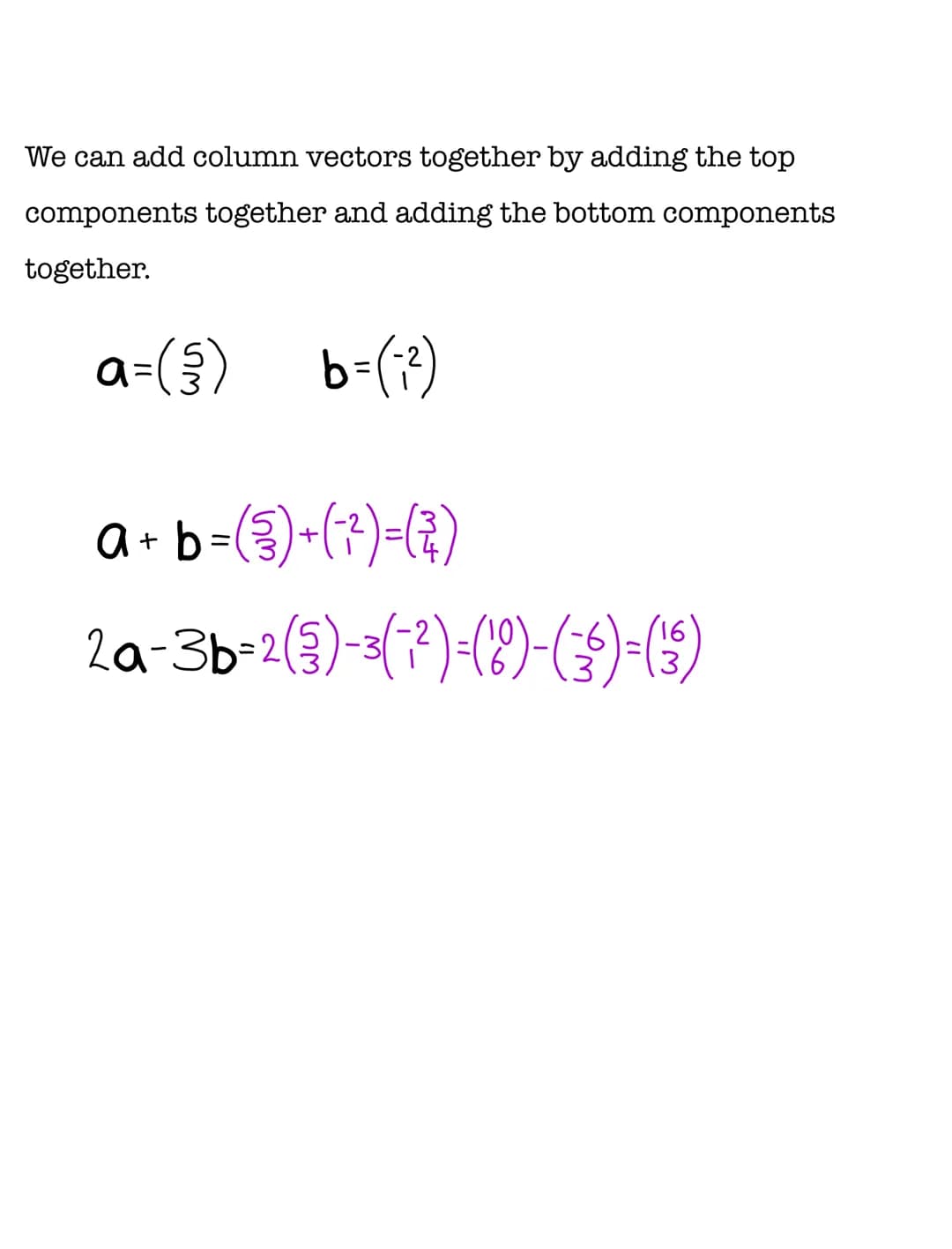 # Vectors
A vector is a quantity that has a magnitude (size) and
direction. Vectors are drawn as arrows.
Magnitude
1-
T
direction
A colu