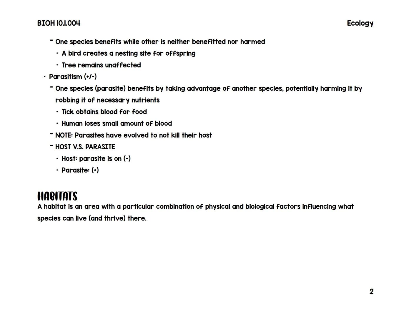 BIOH 10.1.004
# Symbiotic Relationships
# COMMUNITY INTERACTIONS
Ecology
Populations rarely live in isolation. They interact within a co