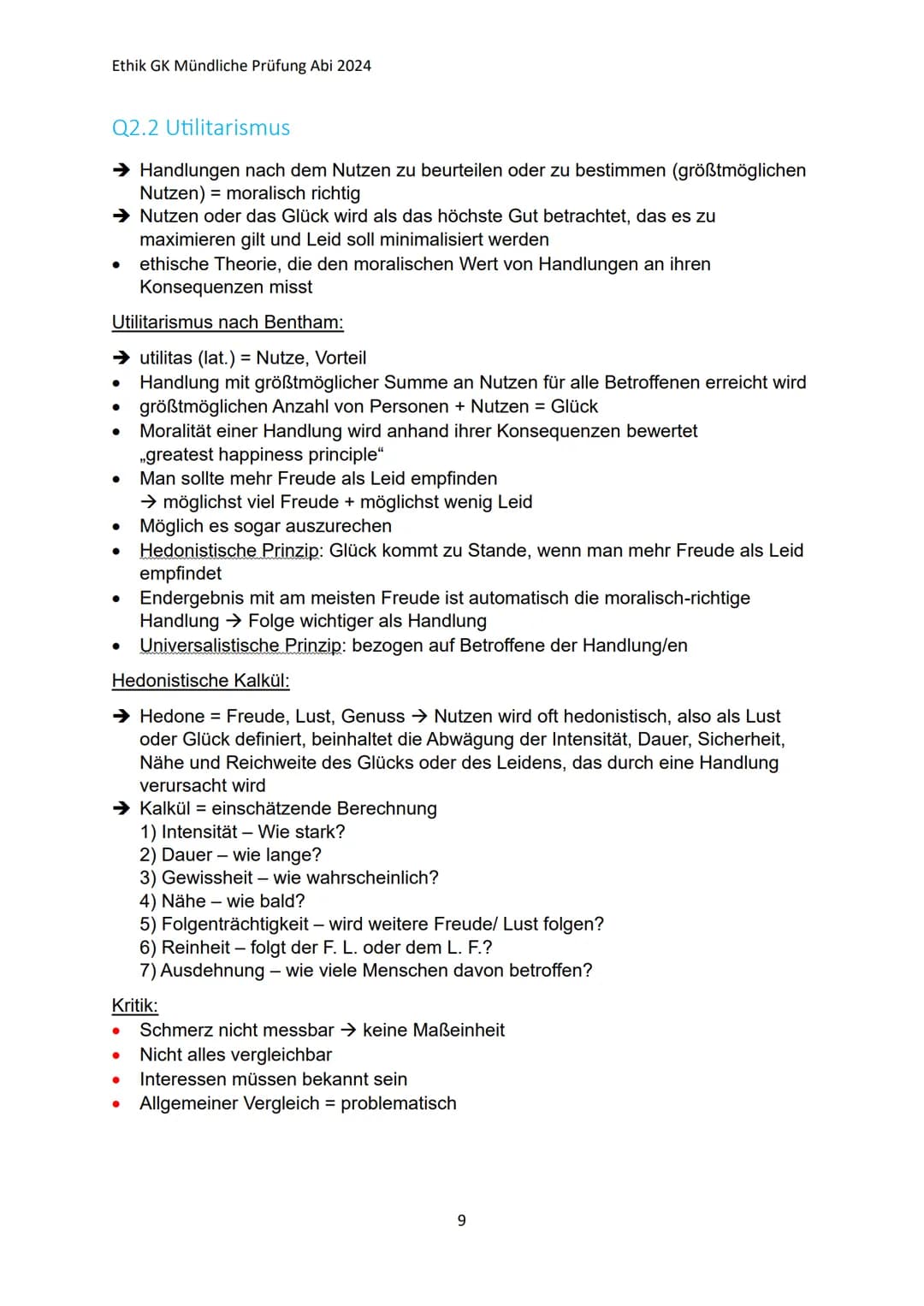 # Ethik GK Mündliche Prüfung Abi 2024
Ethik Lernzettel:
Q1.1 Anthropologische Grundpositionen
→ Wissenschaft vom Menschen, seinem Wesen u