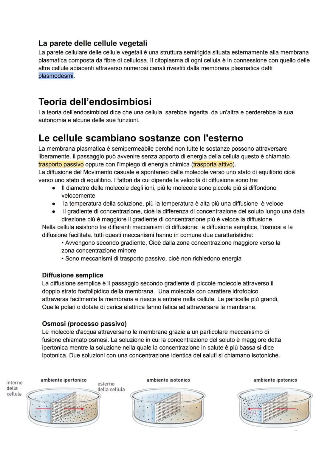 # Membrana
Le cellule sono delimitate da membrane, dallo spessore di 5/8 nanometri. La struttura di
base delle membrane cellulari è detta m