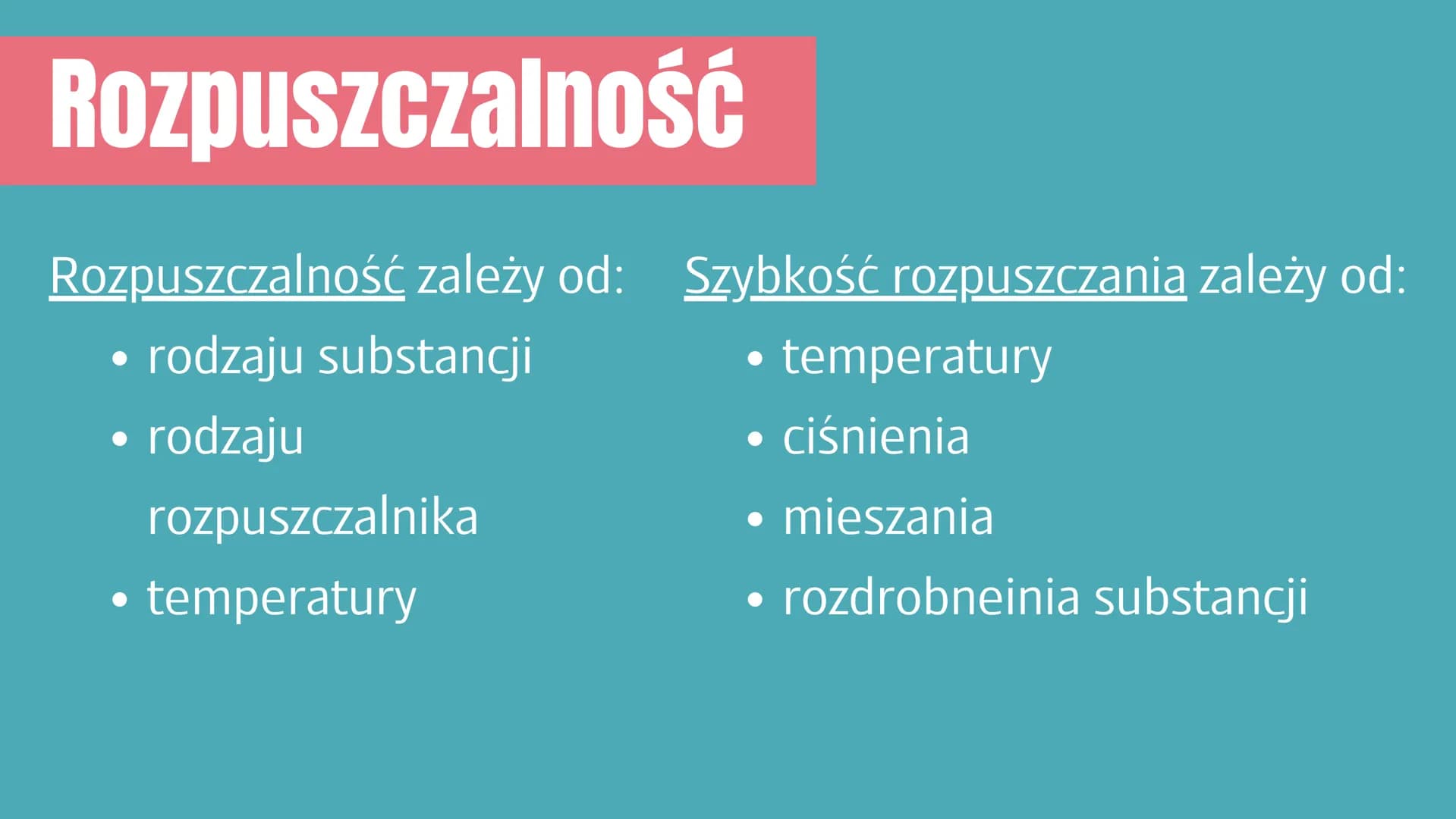 # Co to jest roztwór?
rozpuszczalnik
substancja rozpuszczana
Roztwór to mieszanina jednorodna co
najmniej dwóch składników - rozpuszczaln