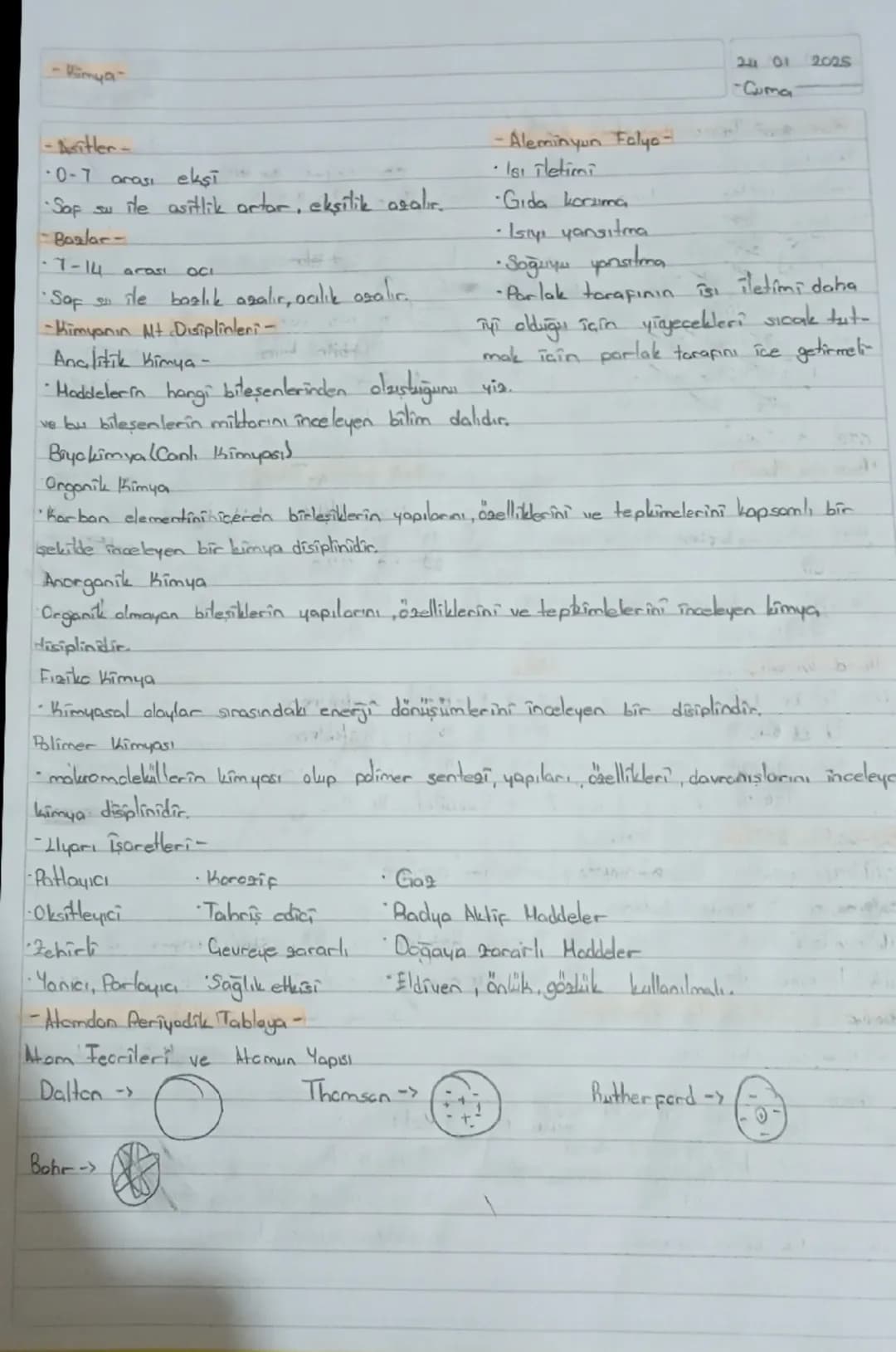-Kimya-
-Asitler-
* 0-7 arası eksi
* Sap su ile asitlik artar, ekşilik azalır.
-Baslar-
* 7-14 arası OCI
* Saf su ile başlık aşalır