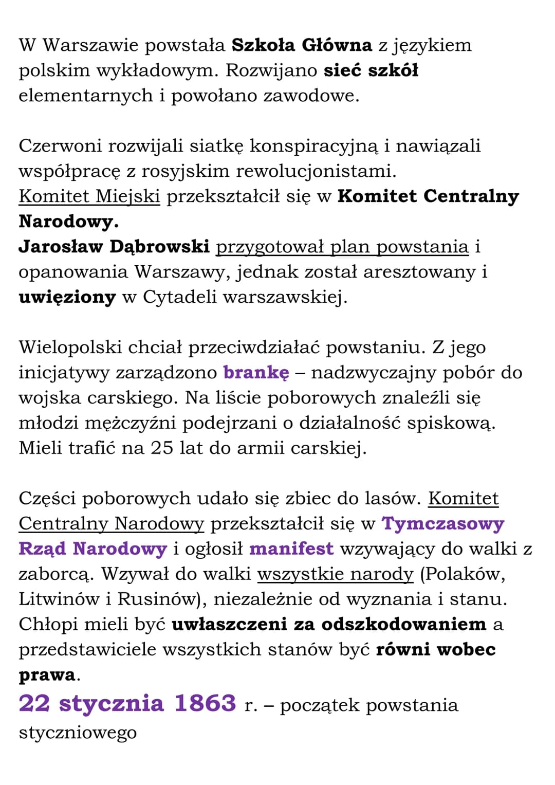 # Ziemie polskie w drugiej
połowie XIX wieku
## 1.Powstanie styczniowe
### Geneza powstania styczniowego
Po klęsce Rosji w wojnie krymski