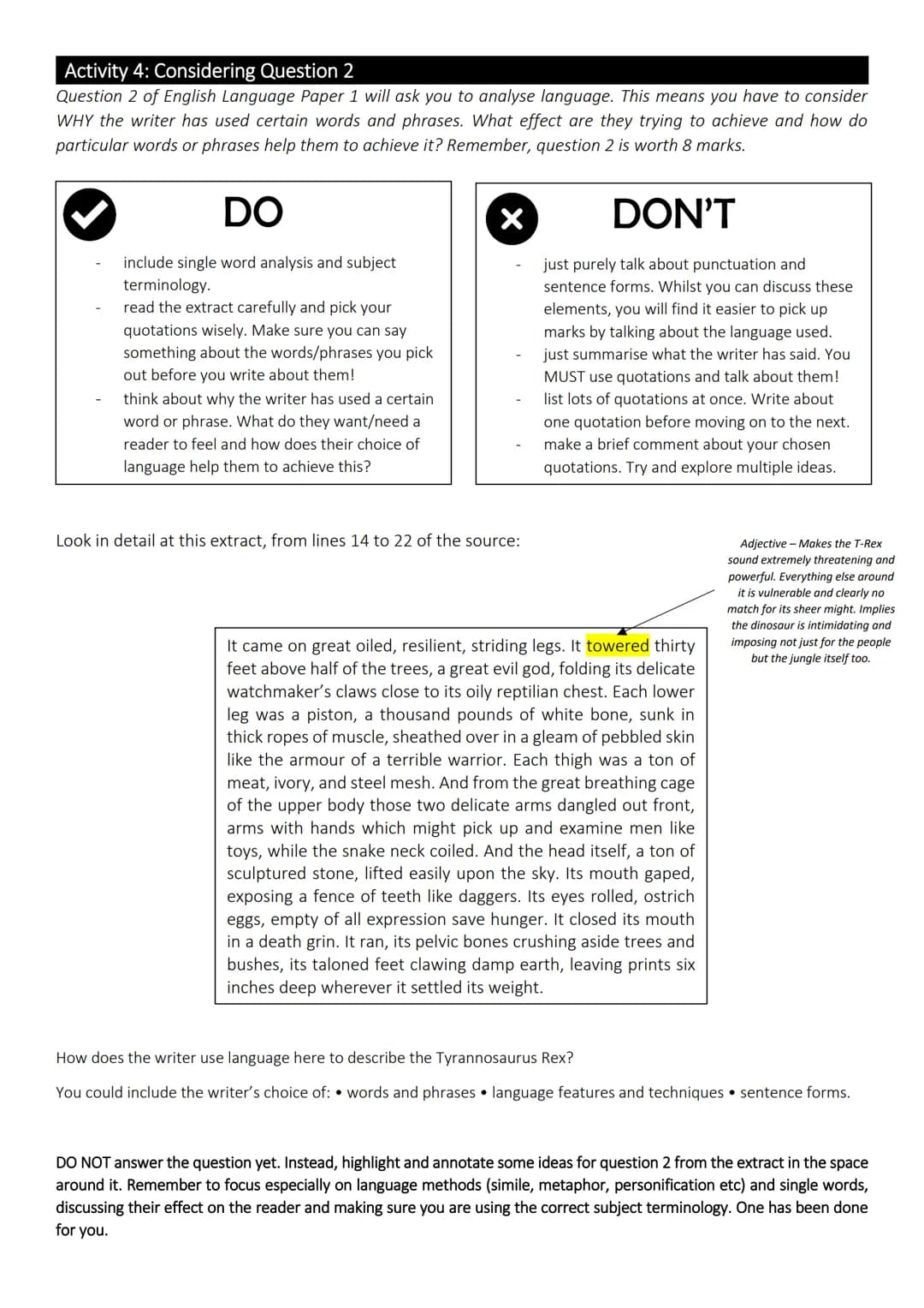 # AQA English Language Paper | Revision
Questions 1 and 2
In this lesson, we will be revising for AQA English Language Paper 1. We will on