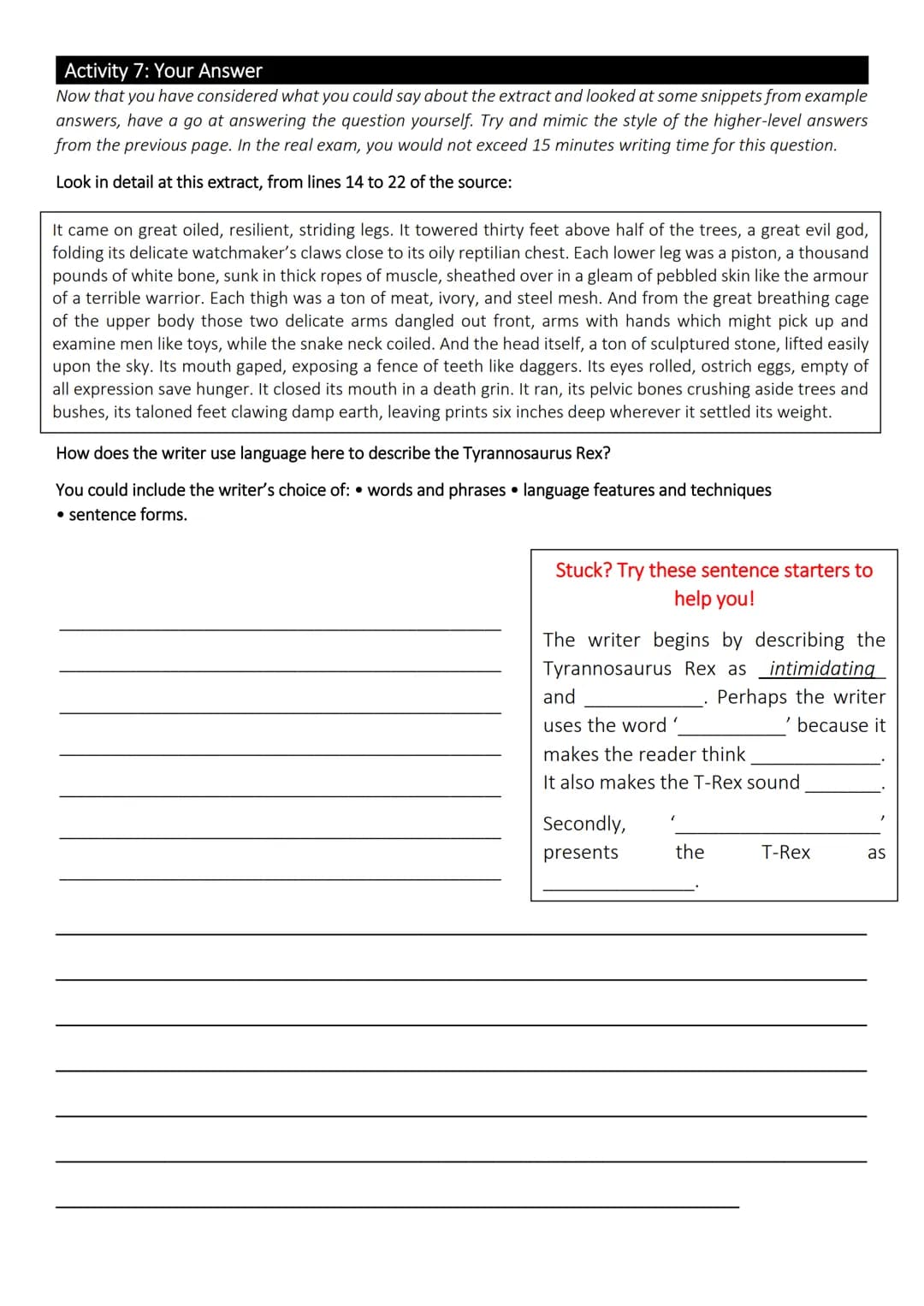 # AQA English Language Paper | Revision
Questions 1 and 2
In this lesson, we will be revising for AQA English Language Paper 1. We will on