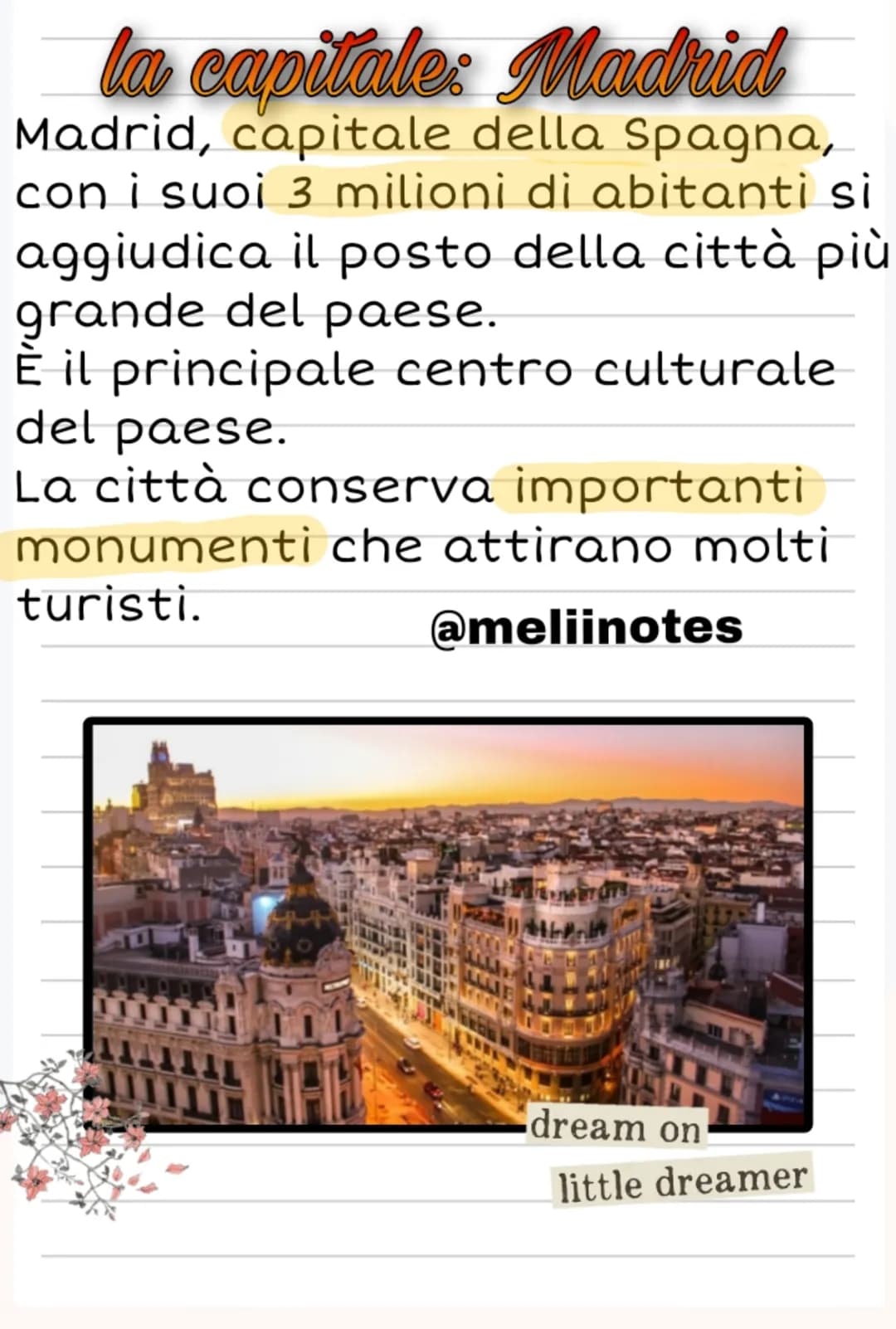 la Spagna
@meliinotes popolazione
46.551.452
capitale
Madrid
governo
monarchia
parlamentare
@meliinotes
densità
92,01 ab/kmq
Penisola