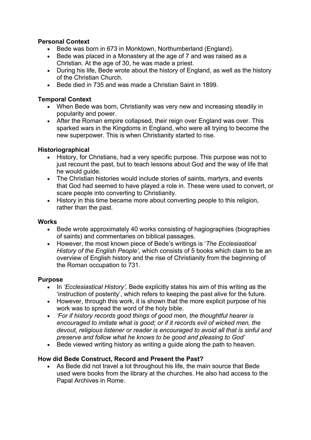 # Extension History - Historians Revision Notes
Herodotus of Halicarnassus
Personal Context:
- Herodotus was born in 484 BC in the Greek Sta