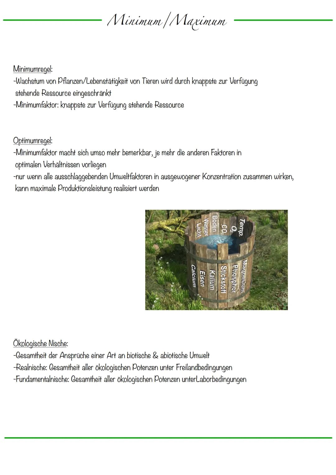 # Ökologie
Ökologie: Interaktionen/Wechselbeziehungen der Lebewesen mit ihrer Umwelt
Lehre vom Haushalt der Natur
Ökosystem: dynamisches B