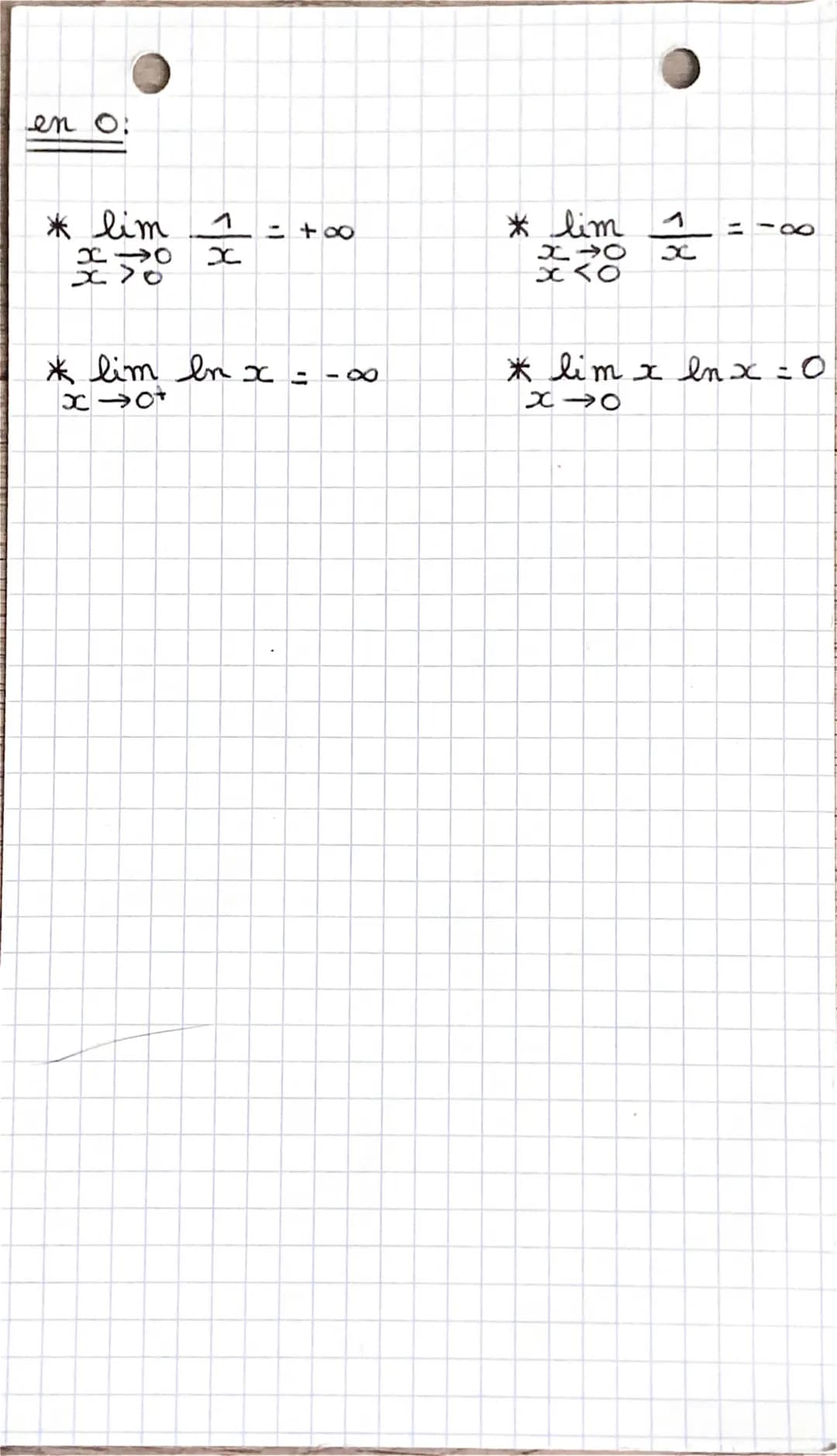 # maths
LIMITES DE REFERENCE
en +∞:
* $\lim_{x \to +∞} x = +∞$
* $\lim_{x \to +∞} \sqrt{x} = + ∞$
* $\lim_{x \to +∞} e^x = +∞$
* $\lim