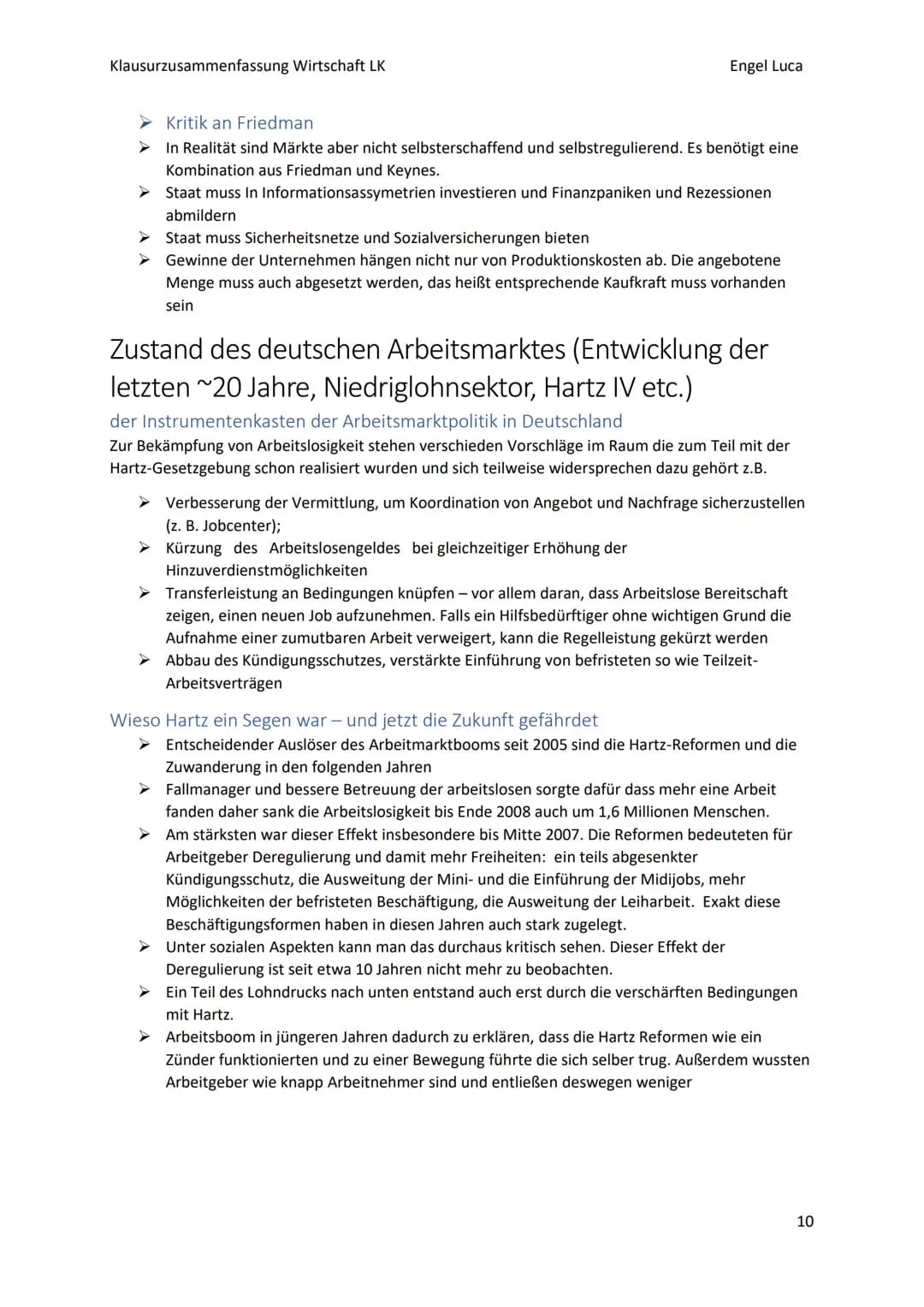 Klausurzusammenfassung Wirtschaft LK
Engel Luca
arbeitsverhält Themen
➤ Stellenwert von Arbeit (für Gesellschaft und Individuum), S. 368-37