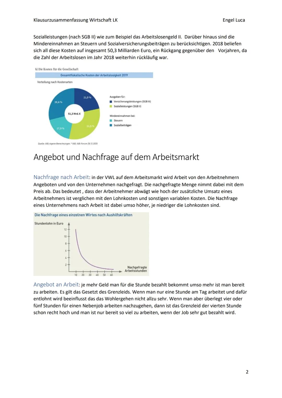 Klausurzusammenfassung Wirtschaft LK
Engel Luca
arbeitsverhält Themen
➤ Stellenwert von Arbeit (für Gesellschaft und Individuum), S. 368-37