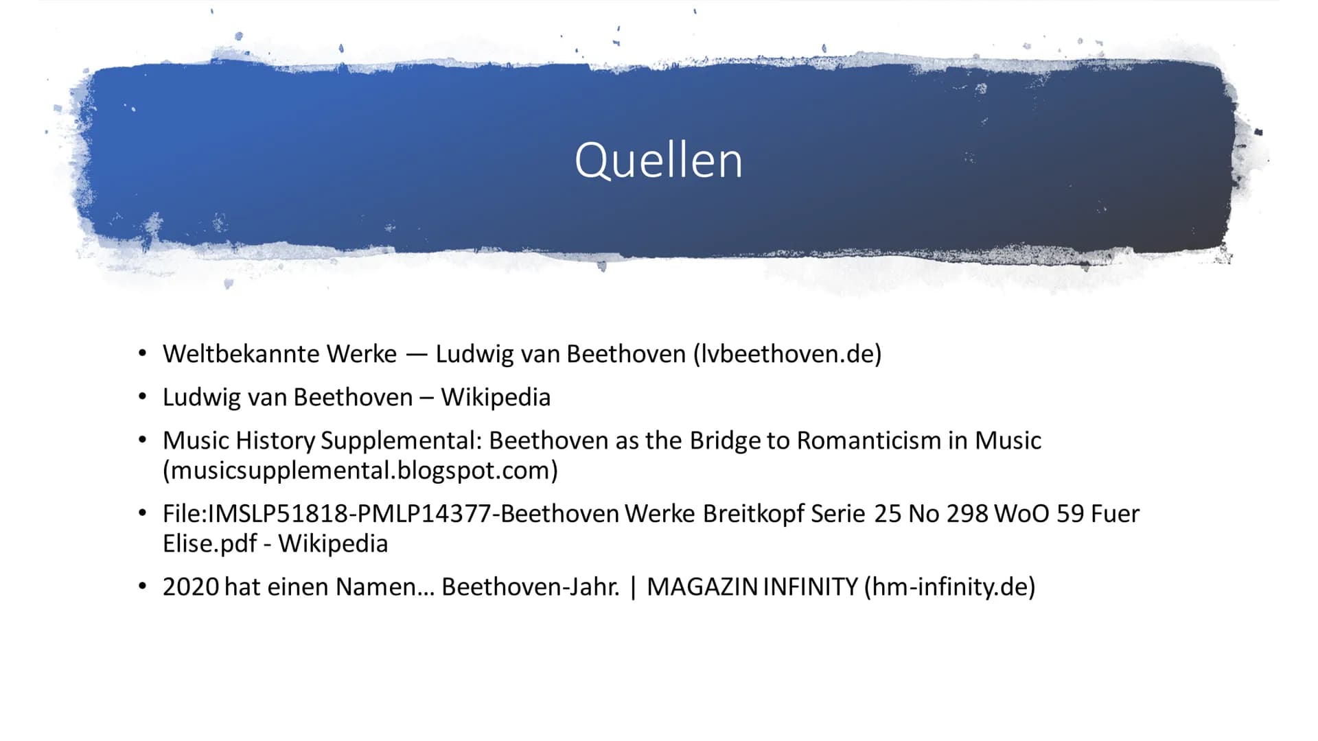 Ludwig van Beethoven Inhalt:
• Allgemeine Fakten
• Ausbildung
• Wichtigste Werke
• Krankheit
• Bilder
• Quellen Allgemeine Fakten:
• Ludwi