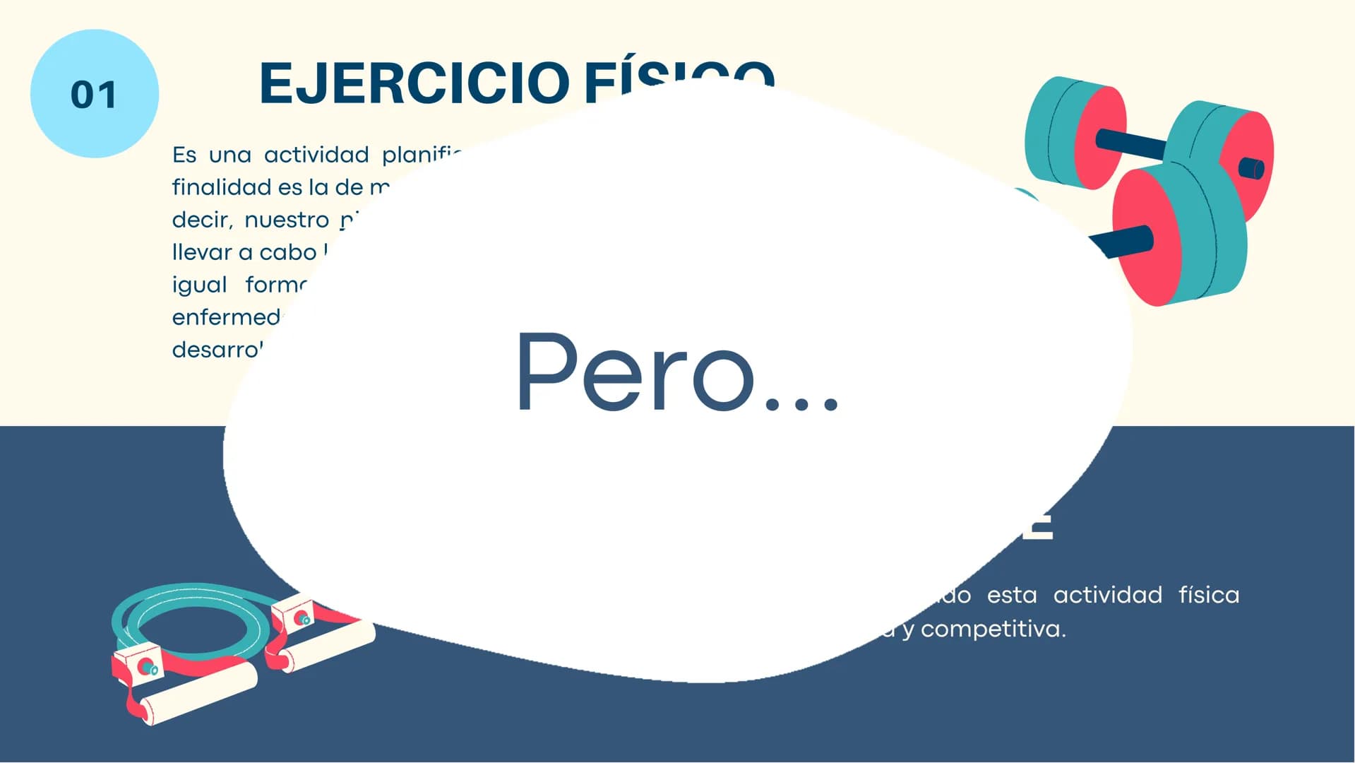 Educación Física
# LA CONDICIÓN
# FÍSICA D
01
INTRODUCCIÓN
El ejercicio físico y la
salud
04
ÍNDICE
02
¿QUÉ ES LA
CONDICIÓN FÍSICA?
03