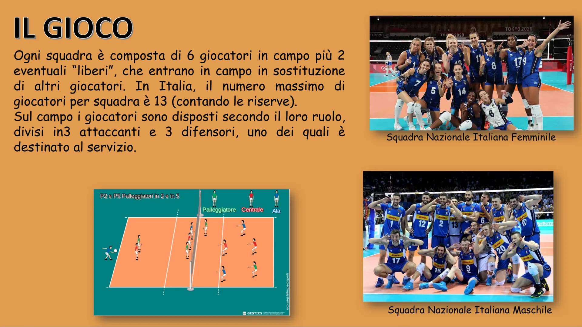 # LA PALLAVOLO
A.s. 2021-2022 La pallavolo è uno sport di squadra, che si
svolge tra due squadre con in campo sei
giocatori, ed altri sei i