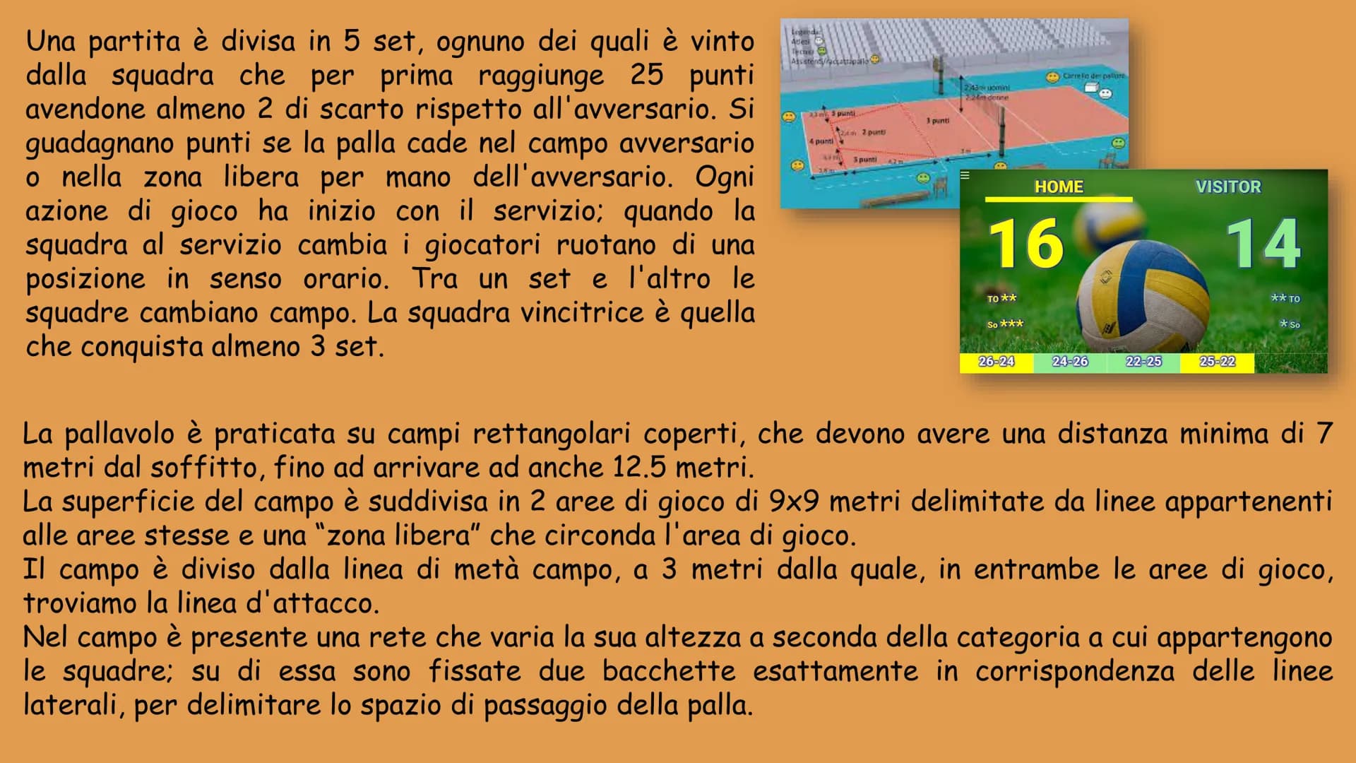 # LA PALLAVOLO
A.s. 2021-2022 La pallavolo è uno sport di squadra, che si
svolge tra due squadre con in campo sei
giocatori, ed altri sei i