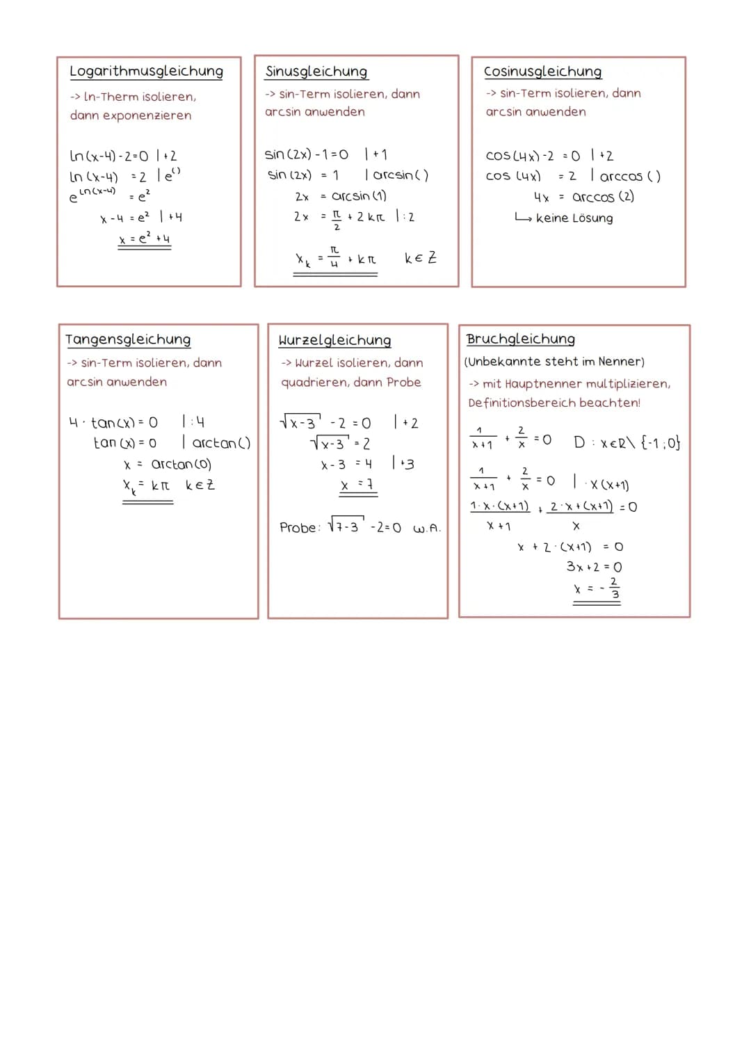 # Gleichungen losen
Lineare Gleichung
-> x isolieren.
$
\frac{3}{4}x-2=0 \quad |+2 \\
\frac{3}{4}x = 2 \quad | \cdot \frac{4}{3} \\
x = \f