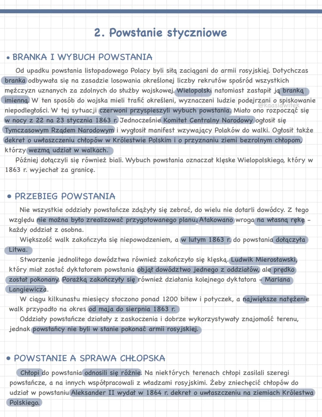 # POLACY I ZIEMIE POLSKIE W 2. POŁOWIE
XIX I NA POCZĄTKU XX WIEKU
1. Królestwo Polskie przed wybuchem powstania
styczniowego
• ROSJA POD R