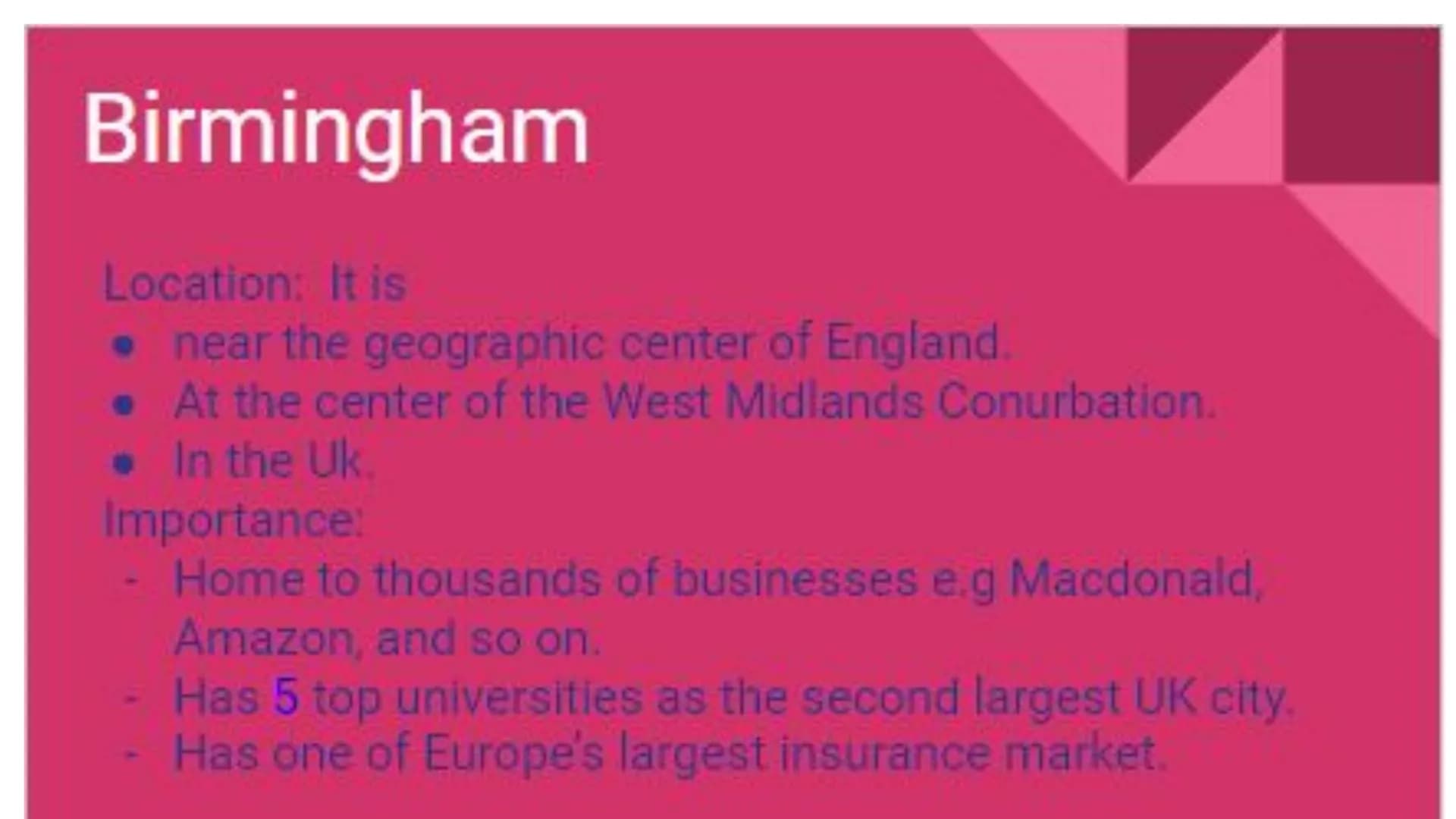 # Geography Case studies
Paper 2 Ney idea Specification content
Urban change in cilies in the UK leads to a variety
of social, economic and