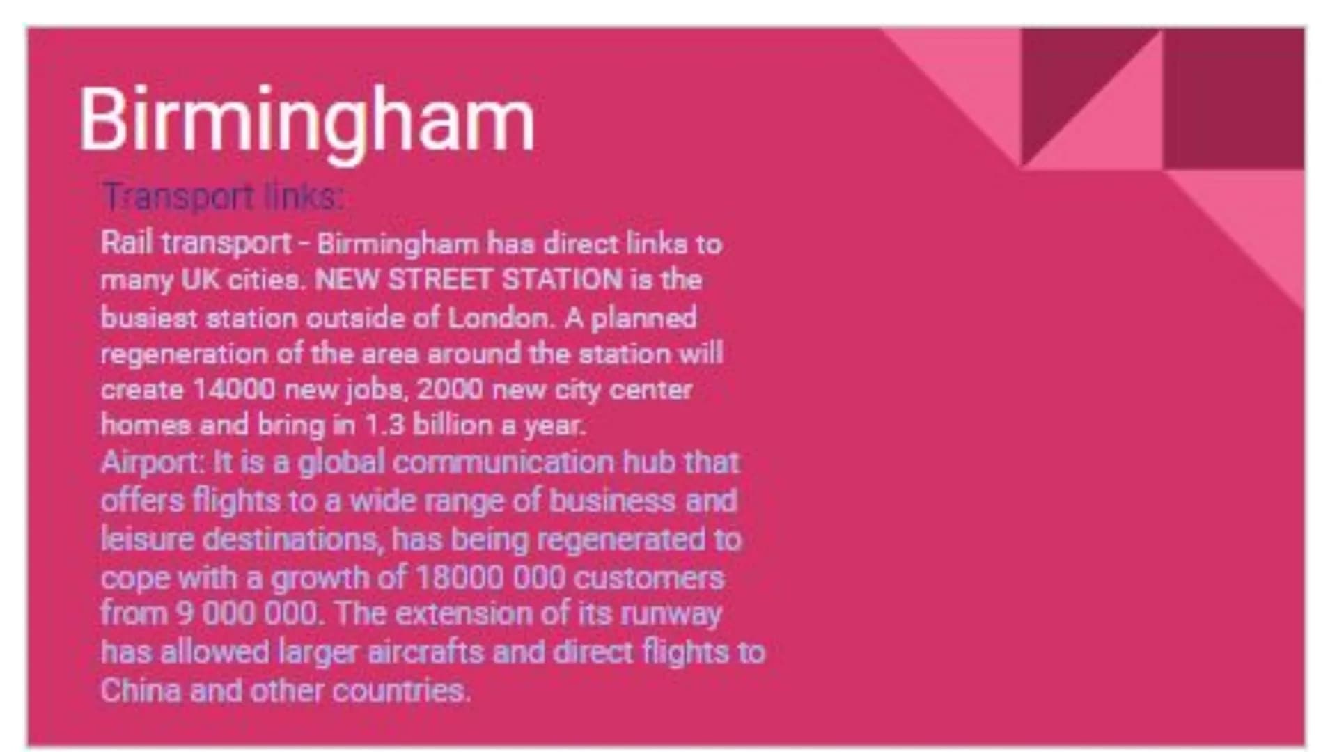 # Geography Case studies
Paper 2 Ney idea Specification content
Urban change in cilies in the UK leads to a variety
of social, economic and