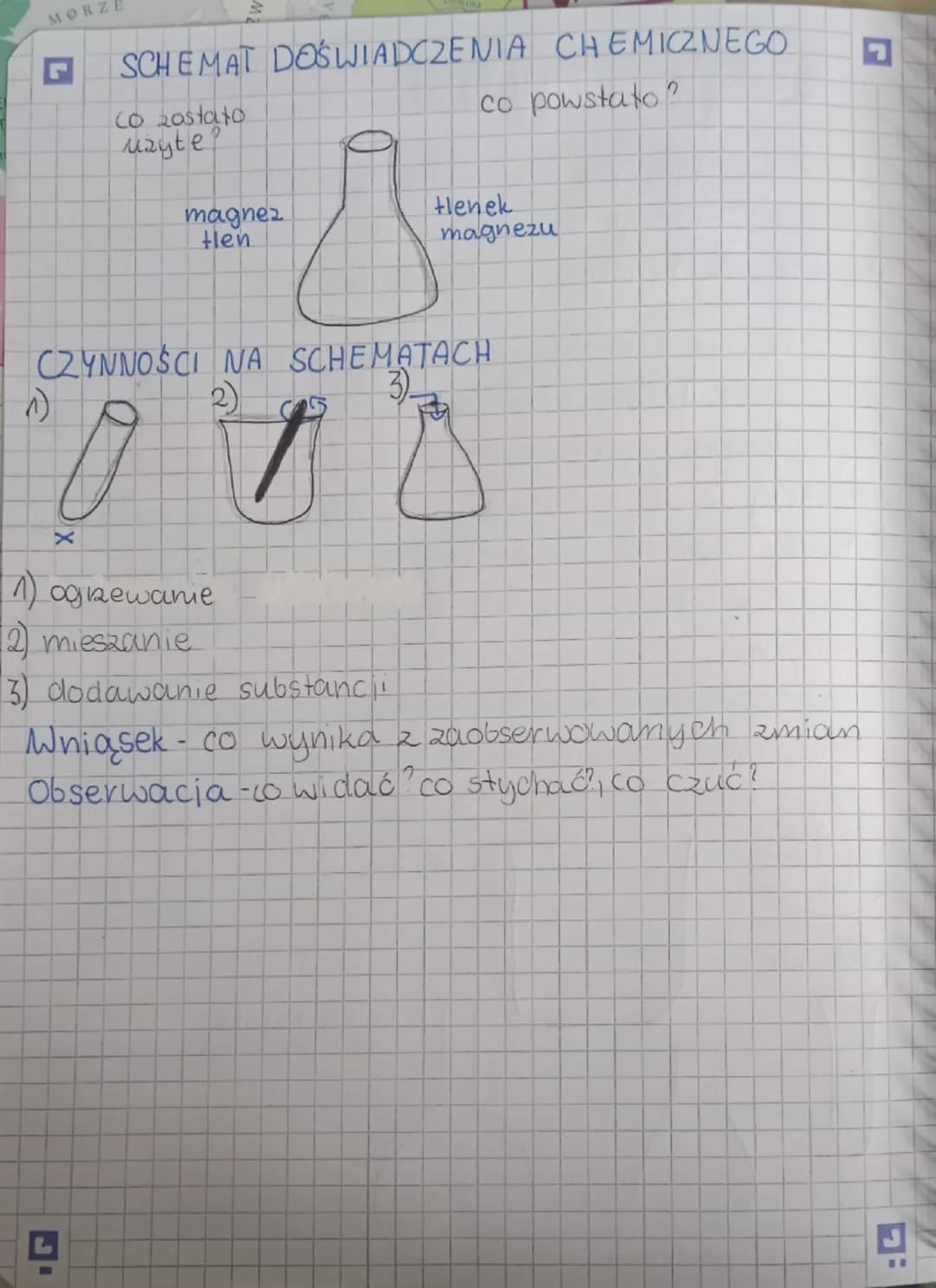 ## Chemia
**Zasady bezpieczeństwa pracy na lekcjach chemii**
Chemia - magia, przeprowadza ona doświadczenia **chemiczne**, czyli badanie ś