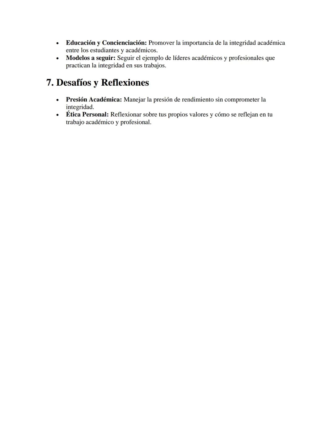 # Integridad Académica
APUNTES//
1. Definición
* Concepto de Integridad Académica: Práctica ética que incluye honestidad,
responsab