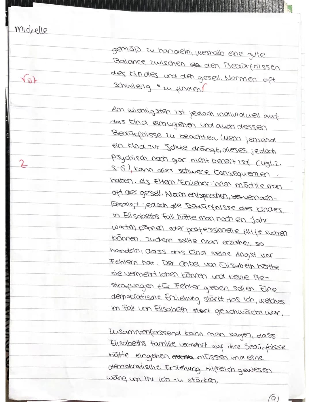 GK2 Pädagogik Q1 ( )
19.10.2022
Name: Michelle
1. Pädagogikklausur
Thema: Pädagogisches Handeln und Modell der Beschreibung psychosexuell