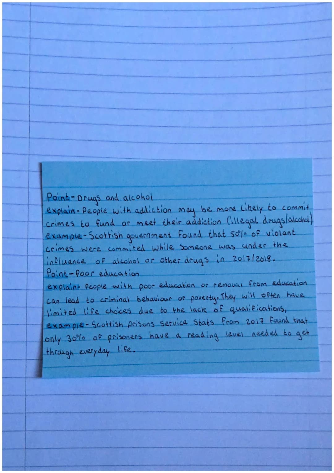 Lesson 1: Types and categories of crime
Success criteria - Describe, in detail, the ways that
Crime is categorised in Scotland. (4)
The Sco