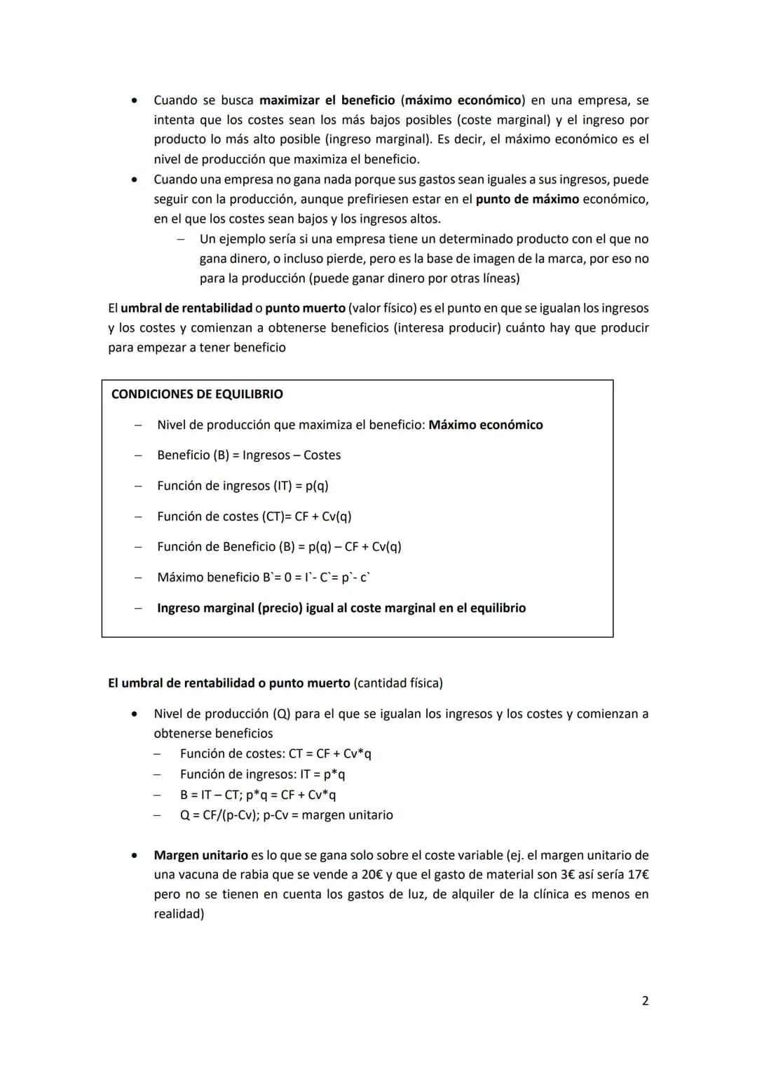 # TEMA 15
## EL EQUILIBRIO DE LA EMPRESA
LA FUNCIÓN DE INGRESOS
Conceptos previos:
* Relación entre los ingresos y el nivel de producci