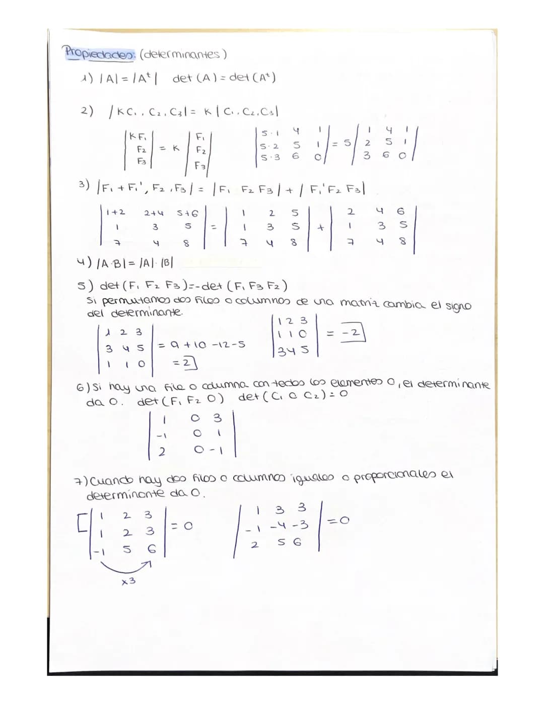 T.2.
# determinantes
se calculan en matrices cucdrados y da un númere.
det+ (A)
(A)
determinante de A.
Determinante de orden 2.
A=
$
\be