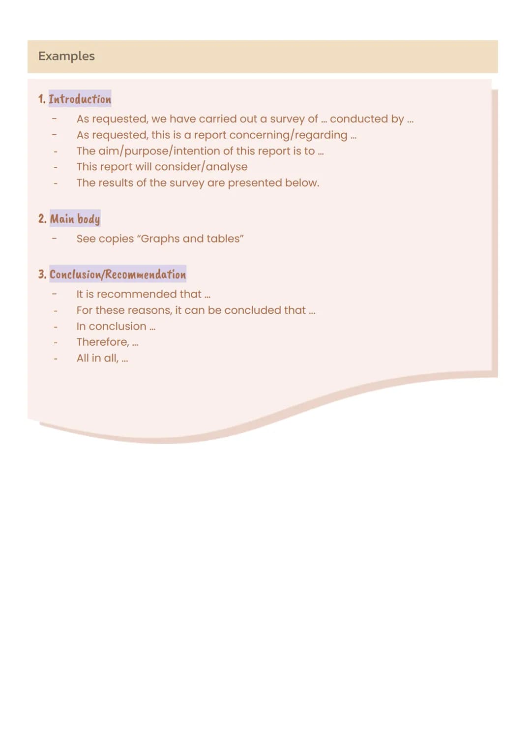 English 23.10.2021
Report
Text types
How to write a report
* Definition
Sums up the main information, f.e. of a presentation, a graph o