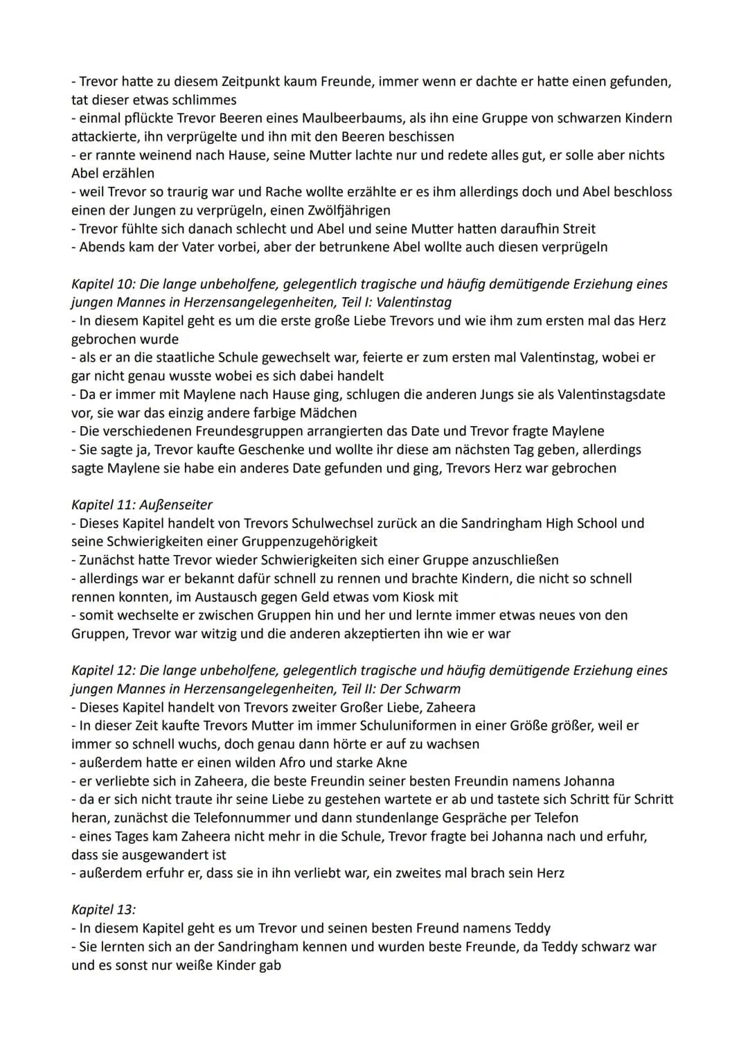 # Born a crime Zusammenfassung
Themen:
1.: Stichwortartige Zusammenfassung des Buches „Born a crime"
2.: Beschreibung der Charaktere
3.: Hi