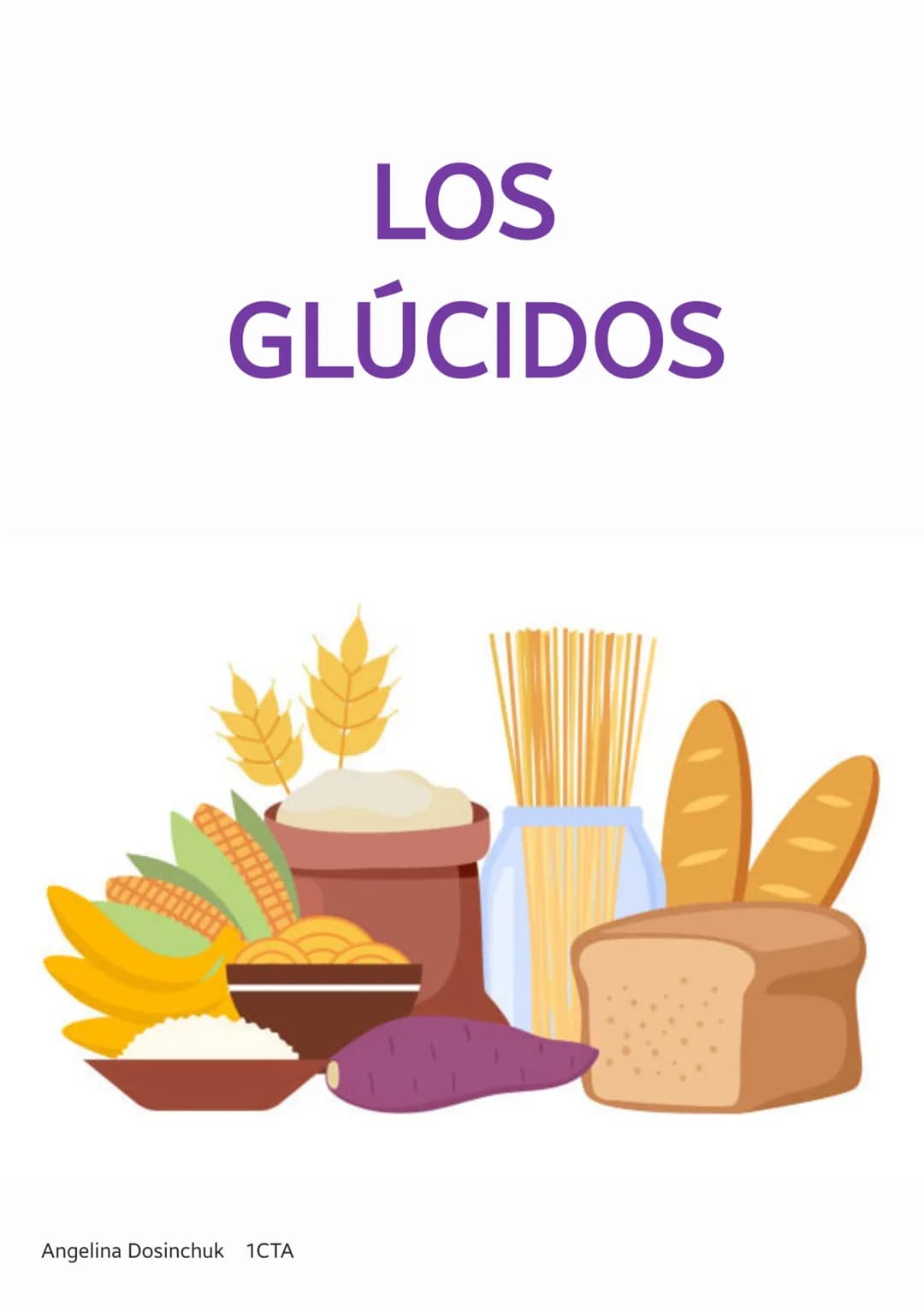 # LOS
## GLÚCIDOS
Angelina Dosinchuk 1CTA # 1. INTRODUCCIÓN
22.02.2023
Las biomoléculas orgánicas tienen una estructura central o esquelet