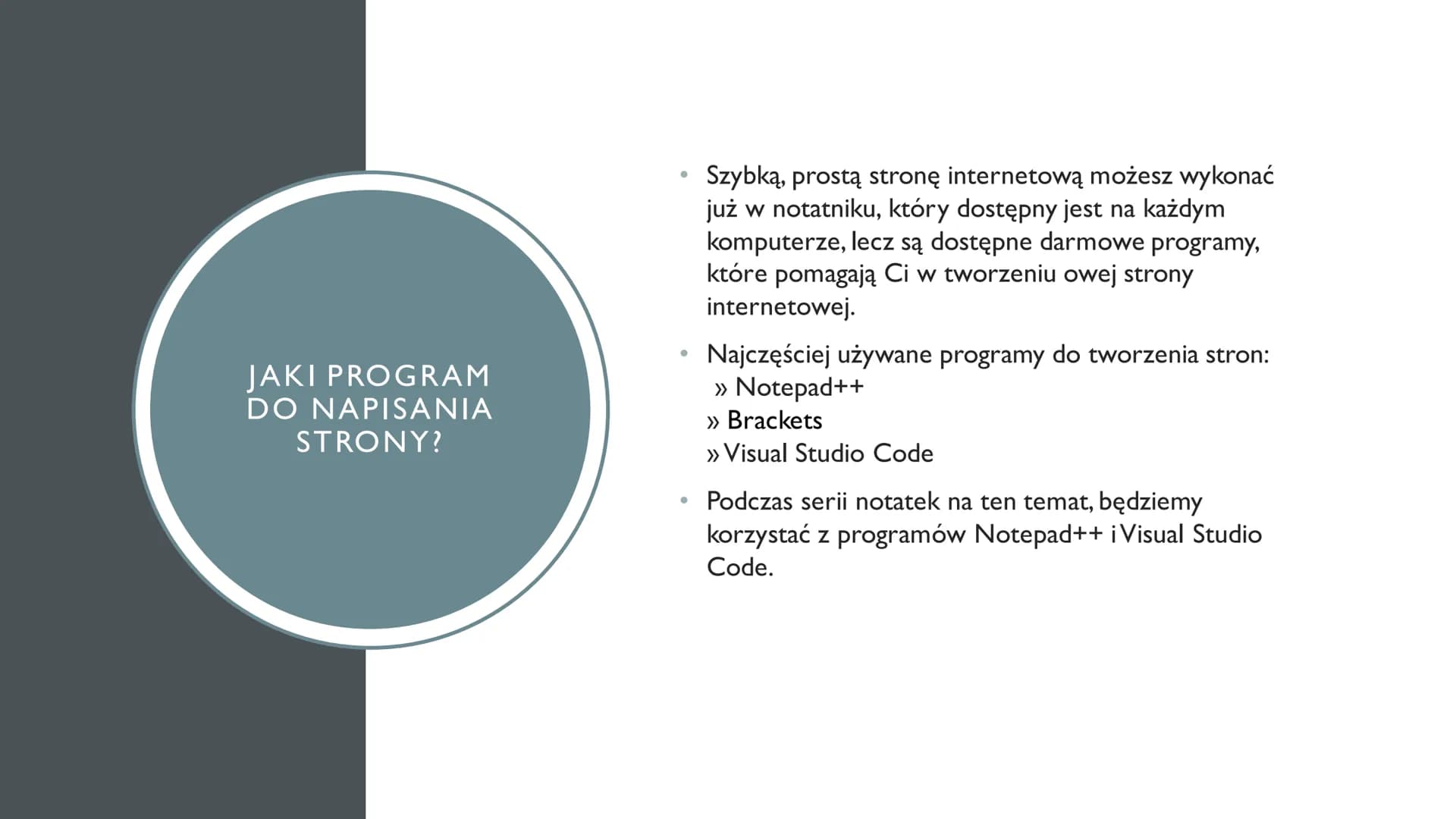 # TWORZENIE STRONY
## INTERNETOWEJ
Podstawowe infromacje na temat HTML
@szyszusiowe_notatki CZEGO
DOWIESZ SIĘ W
TEJ NOTATCE?
1. Czym jest