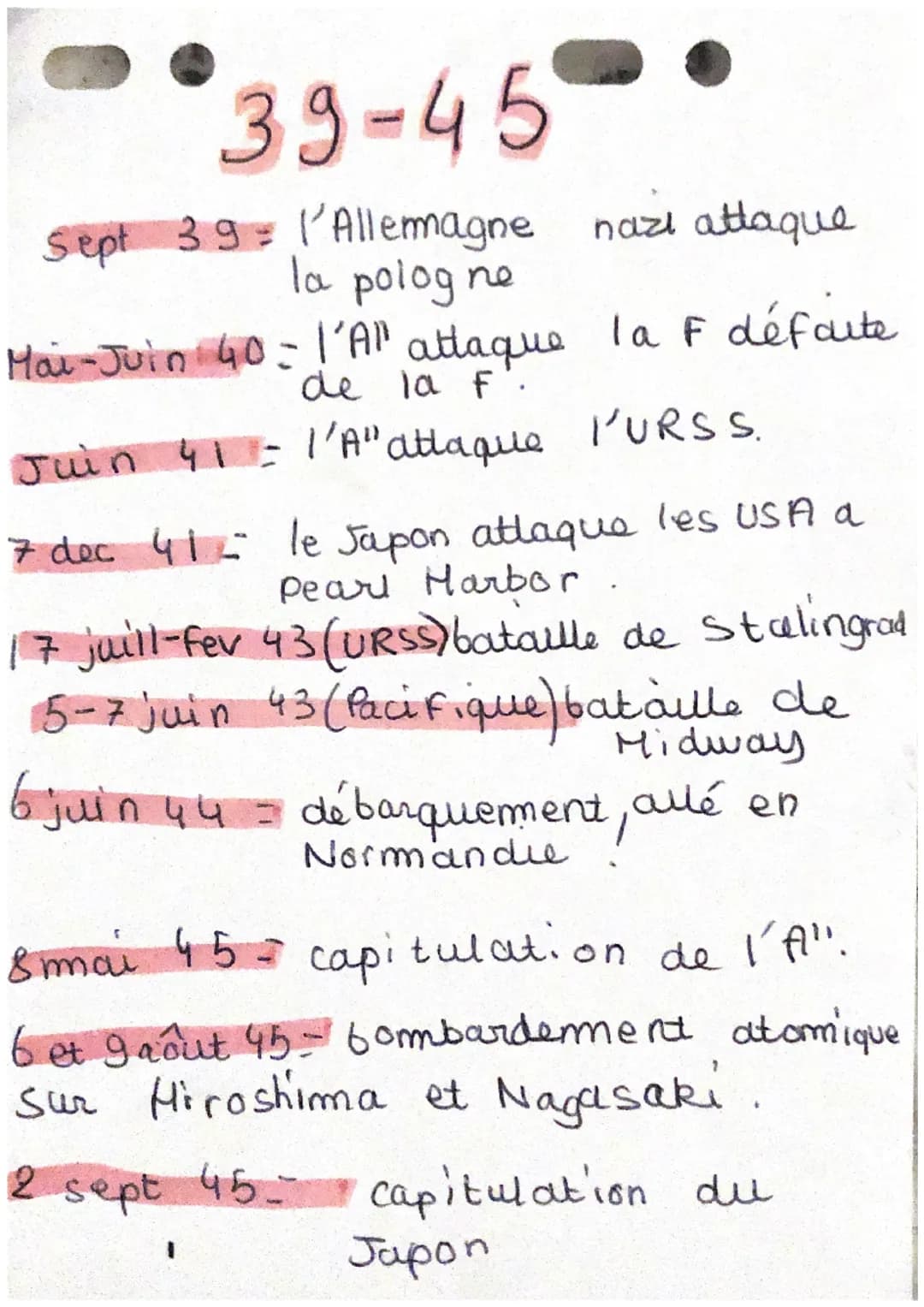 la seconde guerre
mondidle
La guerre lance par Hitler en 41
contre l'URSS visaut 2 objectif :
- détruire l'URSS donc le communisme
- conqué