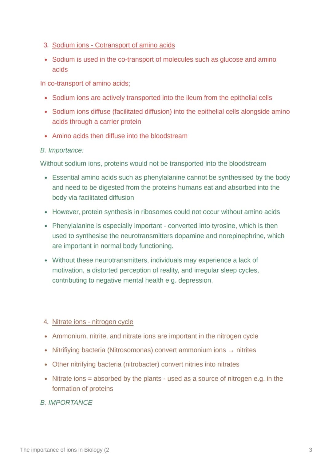 # The importance of ions in
# Biology (2
Plan:
1. Calcium ions - muscle contraction; taxis and kinesis
2. Iron ions - haemoglobin; no o