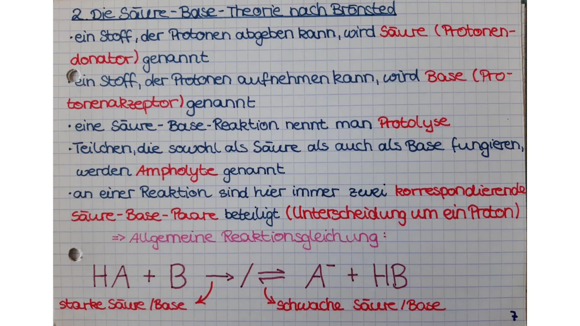 # CHEMIE
Abiturvorbereitung:
Säuren und Basen # SÄURE-BASE-CHEMIE
1. PH - WERT - BERECHNUNGEN
a) starke, einprotonige Säure
$HI + H_2O \