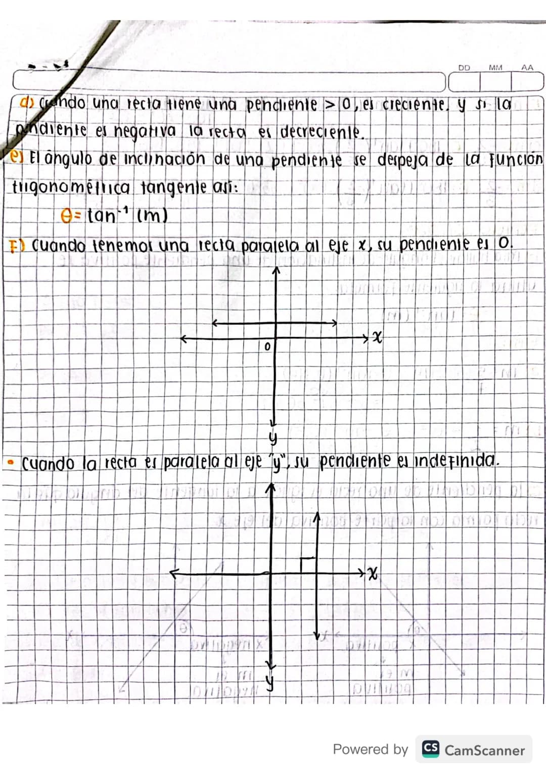 Tebrero 24/2010
a) si la pendiente es negativa se aplica la siguiente fórmula:
= 180° + tan¹ (m)
< inclinación
• Hallar el angulo de inc