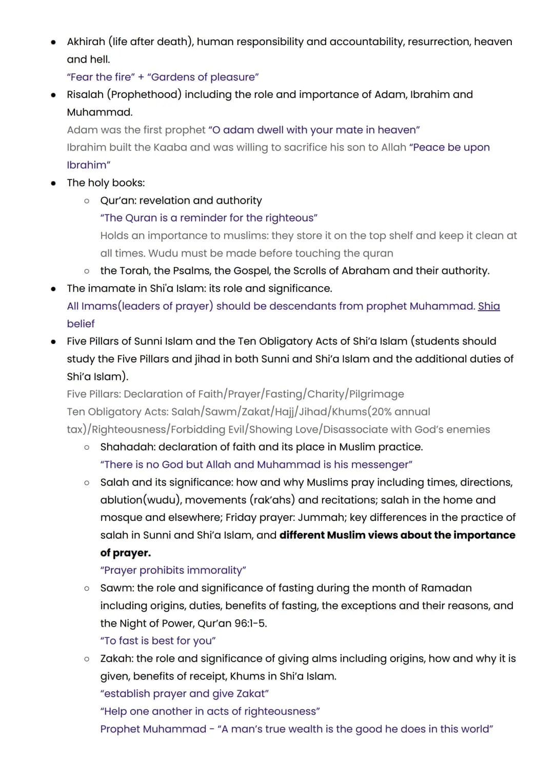 Parts in bold are potential 5 or 12 markers - where you could be asked to contrast beliefs.
Key beliefs - Christianity - Paper 1
- The nat