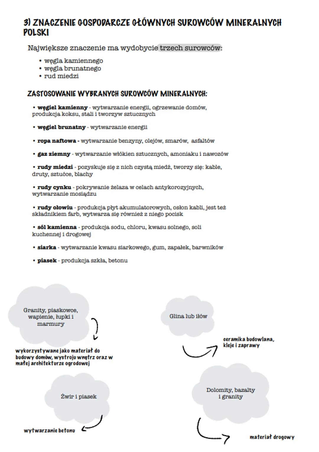 # sunance mineralne
# 1) SUROWCE MINERALNE W POLSCE
Surowce mineralne ze względu na ich zastosowanie,
dzieli się je na cztery grupy:
- su