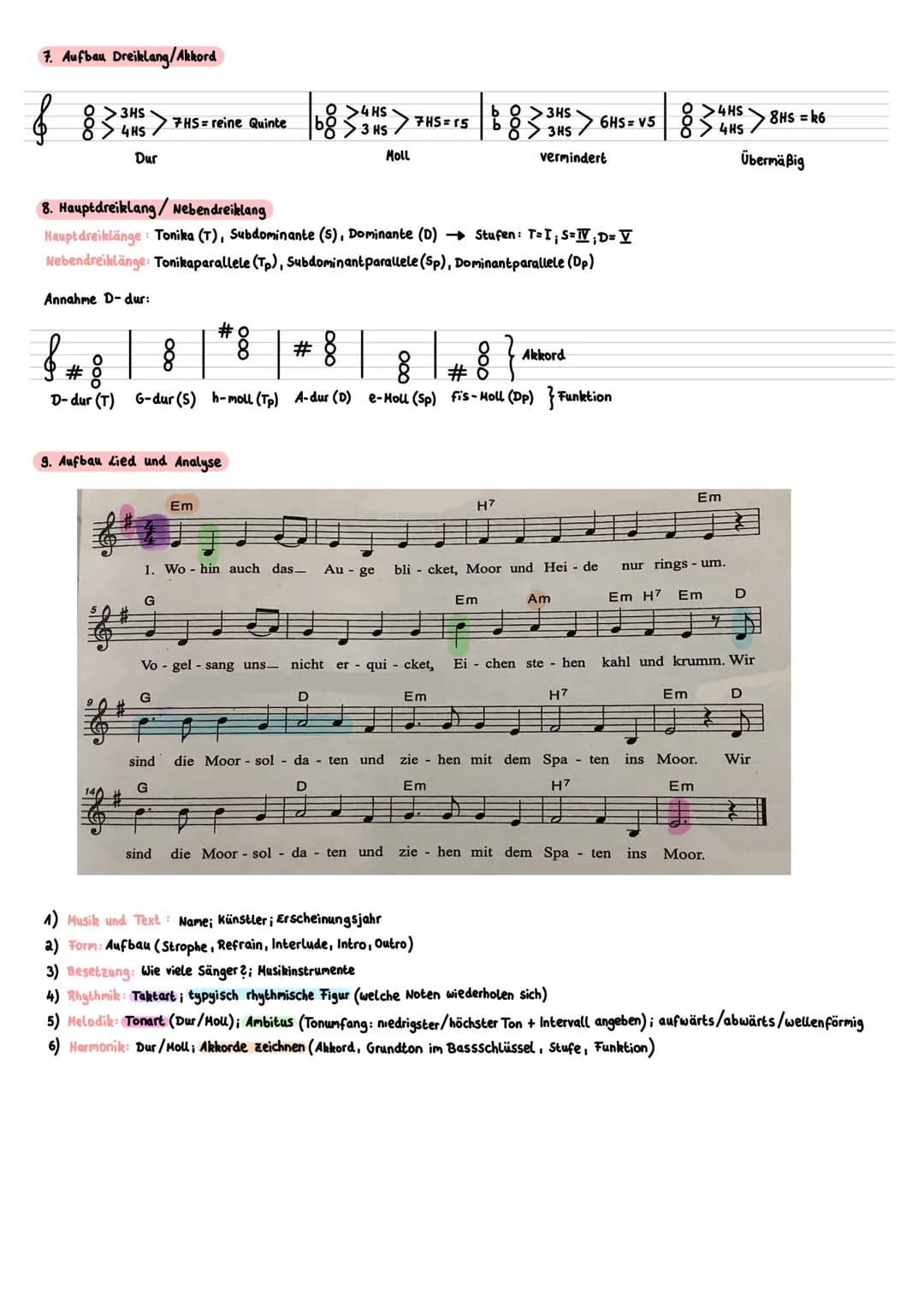 # Analyse
1. Violinschlüssel/Bassschlüssel
2:
cdef
. . . . . . . . . .
FGAHcdefgahc'
hc"
2. Notenwerte und Pausen
Ganze
Halbe
Viertel
A