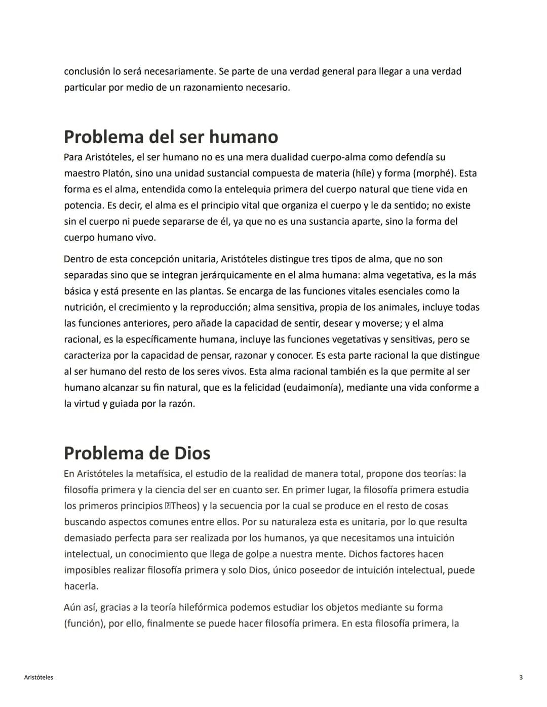 ## Aristóteles
### Problema de la realidad
En Aristóteles la metafísica, el estudio de la realidad de manera total, propone dos teorías: l