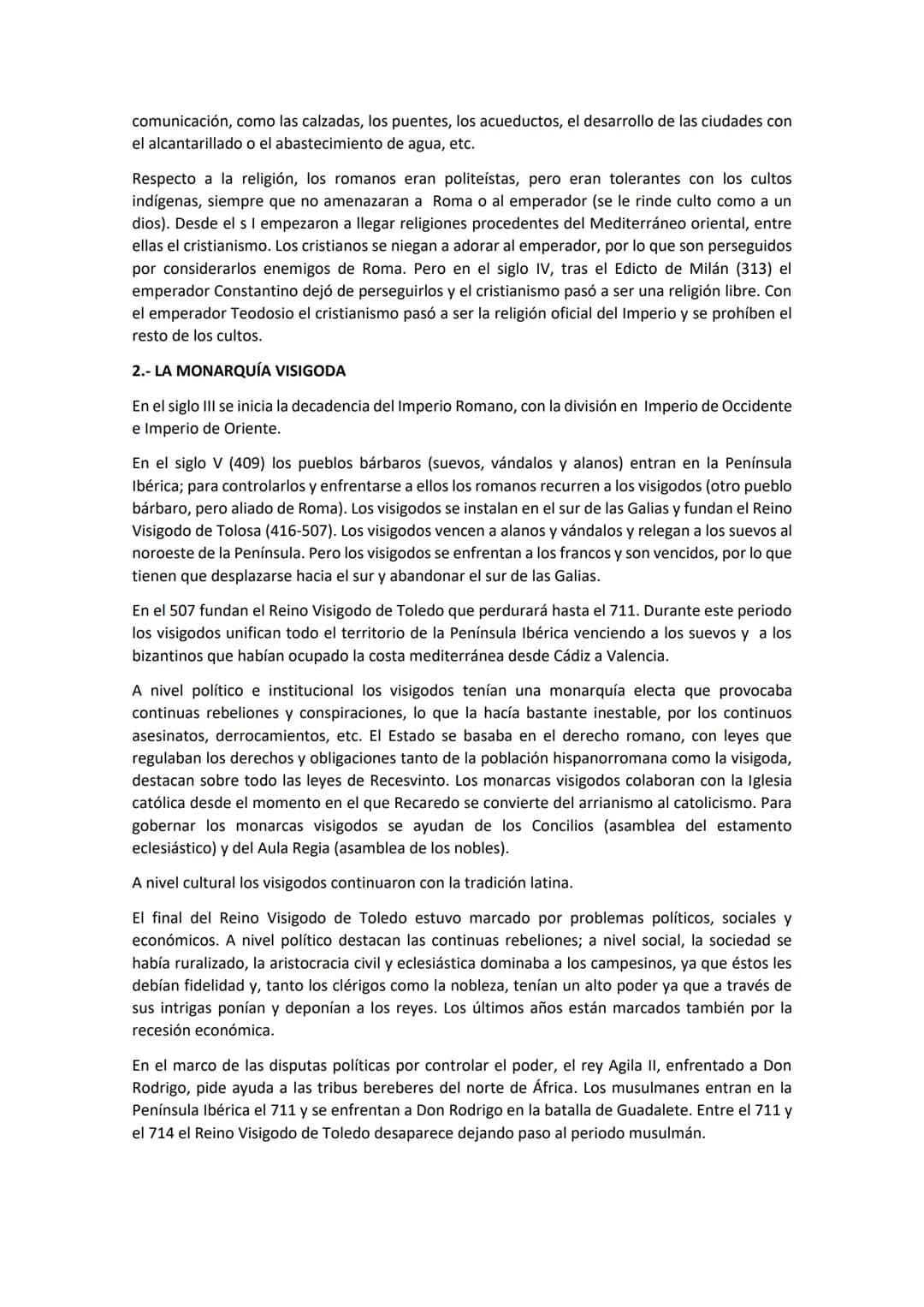 # MINITEMA 2
LA HISPANIA ROMANA Y LA MONARQUÍA VISIGODA
1.- LA HISPANIA ROMΑΝΑ
En el 218 a C los romanos desembarcaron en Ampurias en el